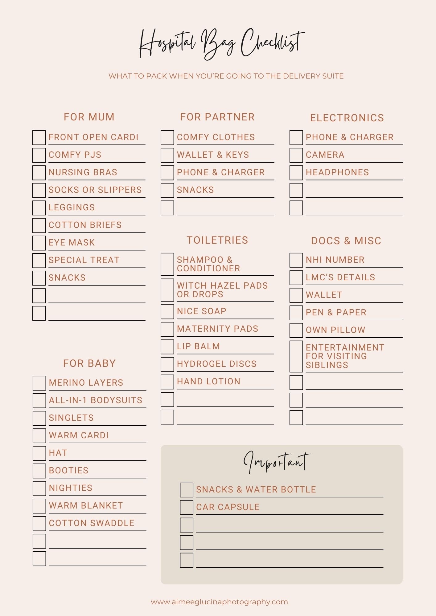Your Hospital Bag Checklist - Pregnancy & Newborn Magazine