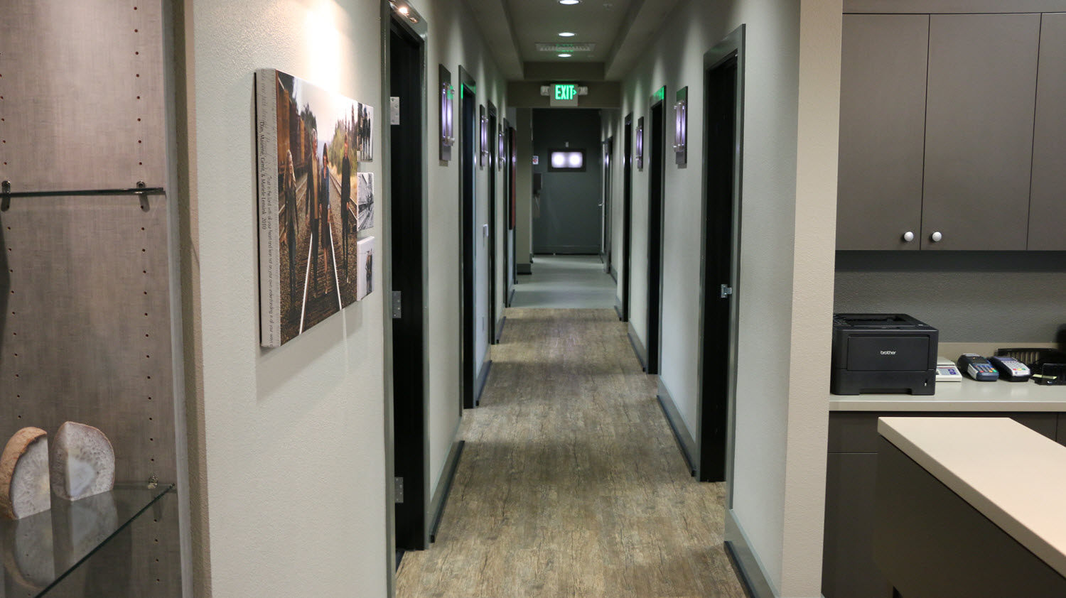 This is the hallway from the waiting room to our 'inner sanctum' where all the cool stuff happens.