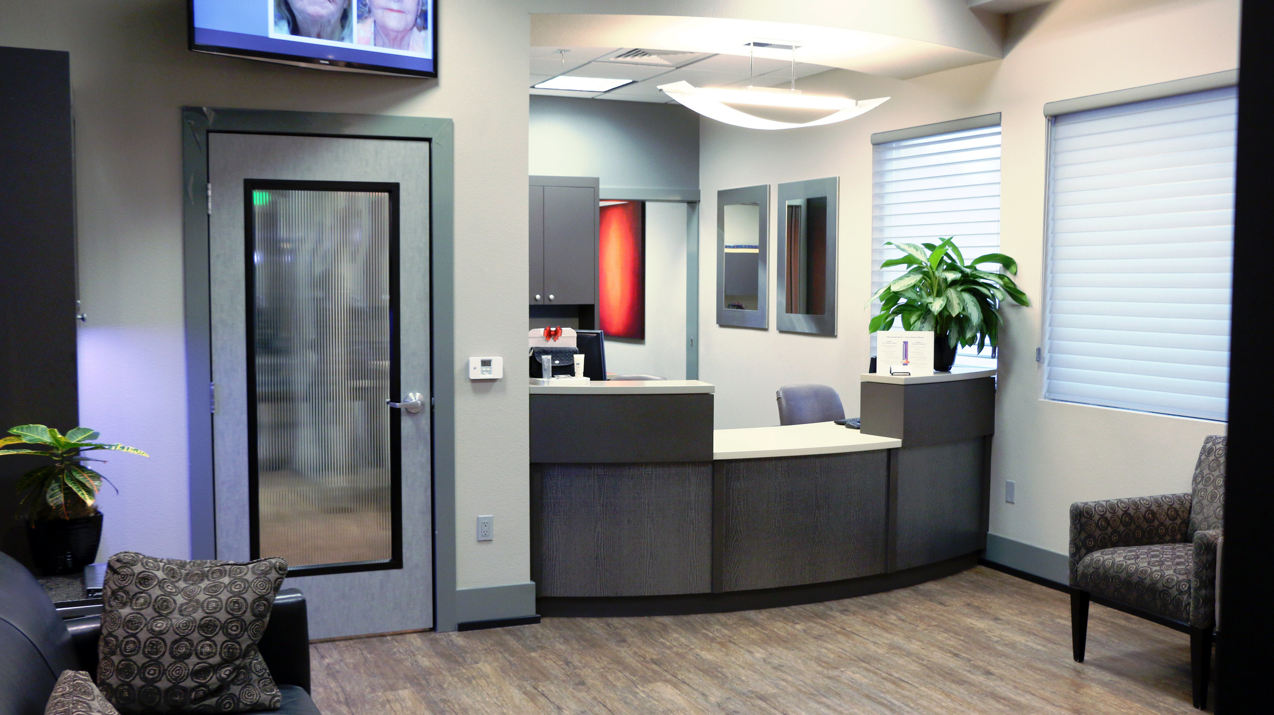 Expect a smiling face to greet you at the reception desk.