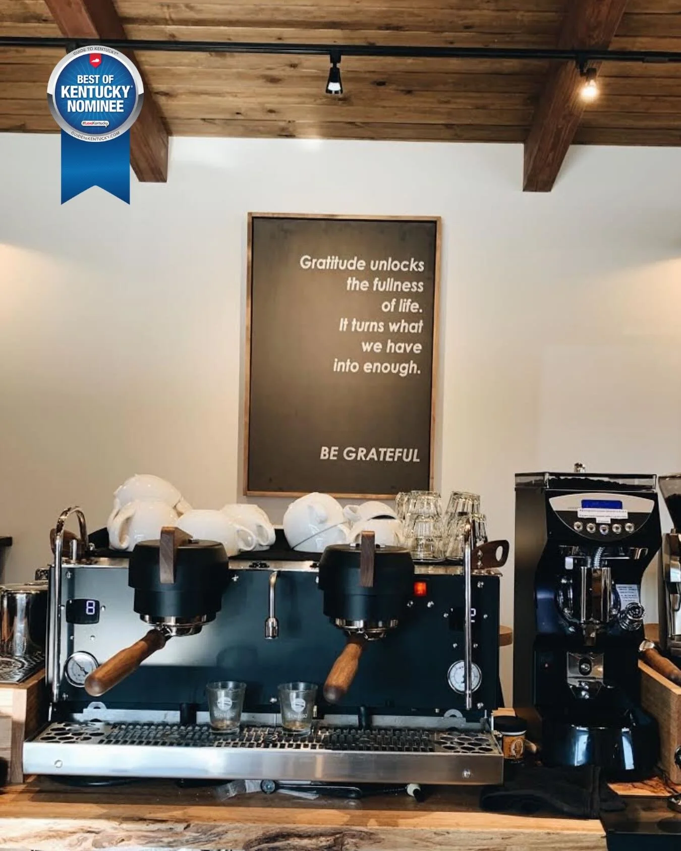 Honored to be nominated for Best in Kentucky! We are so grateful for our community. 
Check out the link in our bio to vote.☕️🫶🏼