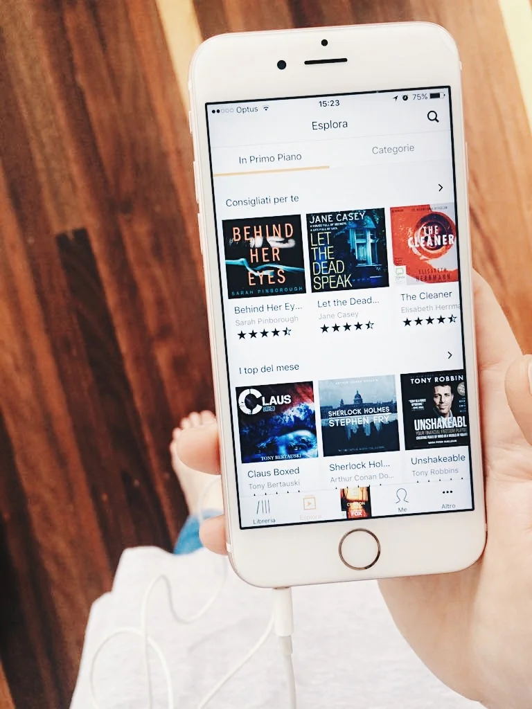 Quella che vedete è la versione di Audible internazionale. Per quella italiana basta aggiungere .it