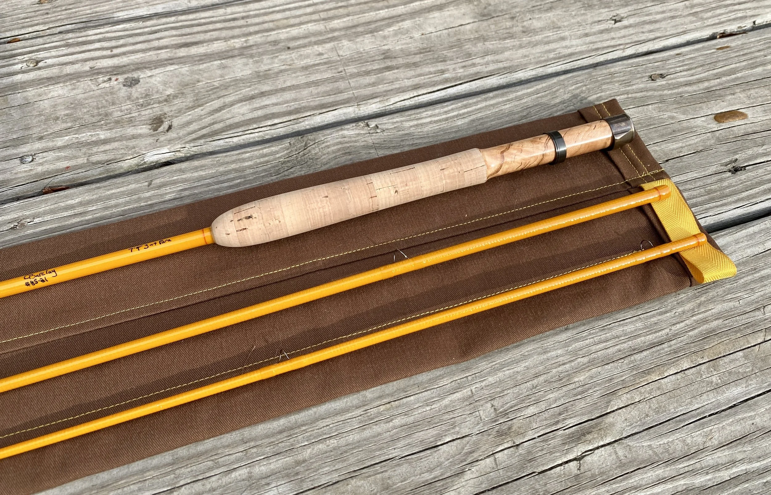 7'9" 3wt Parabolic #85-21 woodpile cherry seat