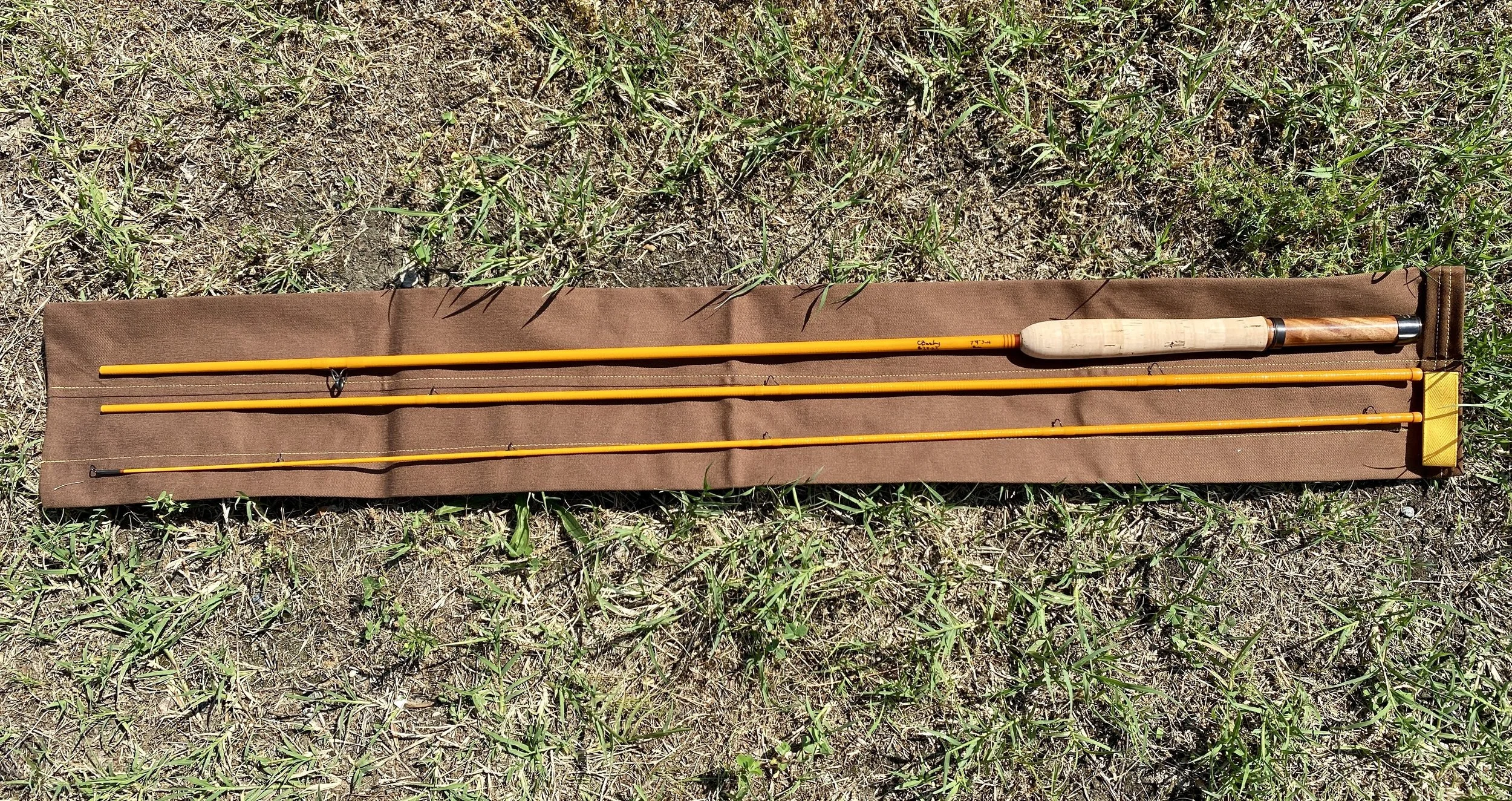 7'9" 3wt 3 piece Parabolic fly rod 3922 Cuban mahogany — C. Barclay