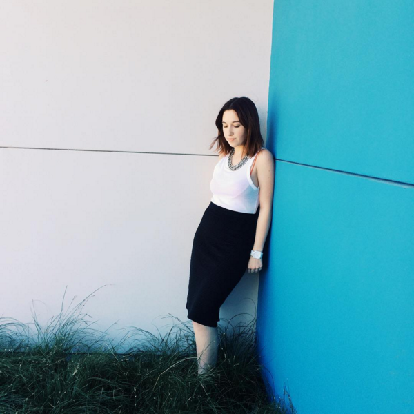 This is one of my favorite photos because it was sort of spur of the moment! I think that it looks like I'm (somewhat) at ease which is always nice.