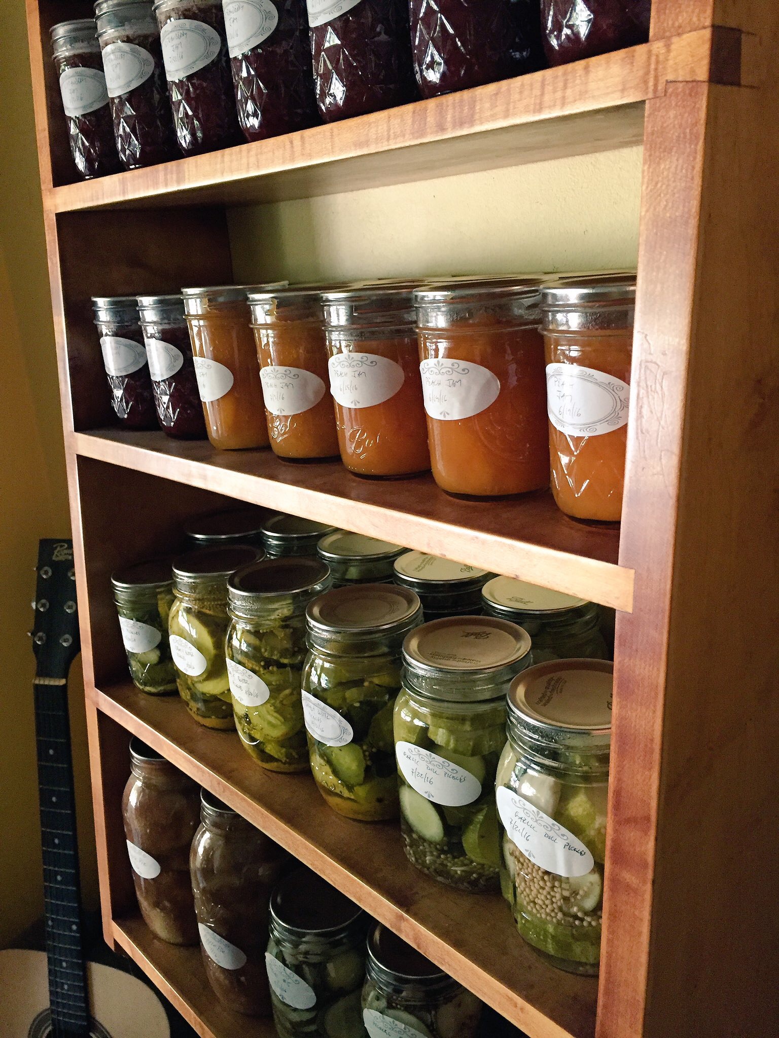 One of our canning shelves