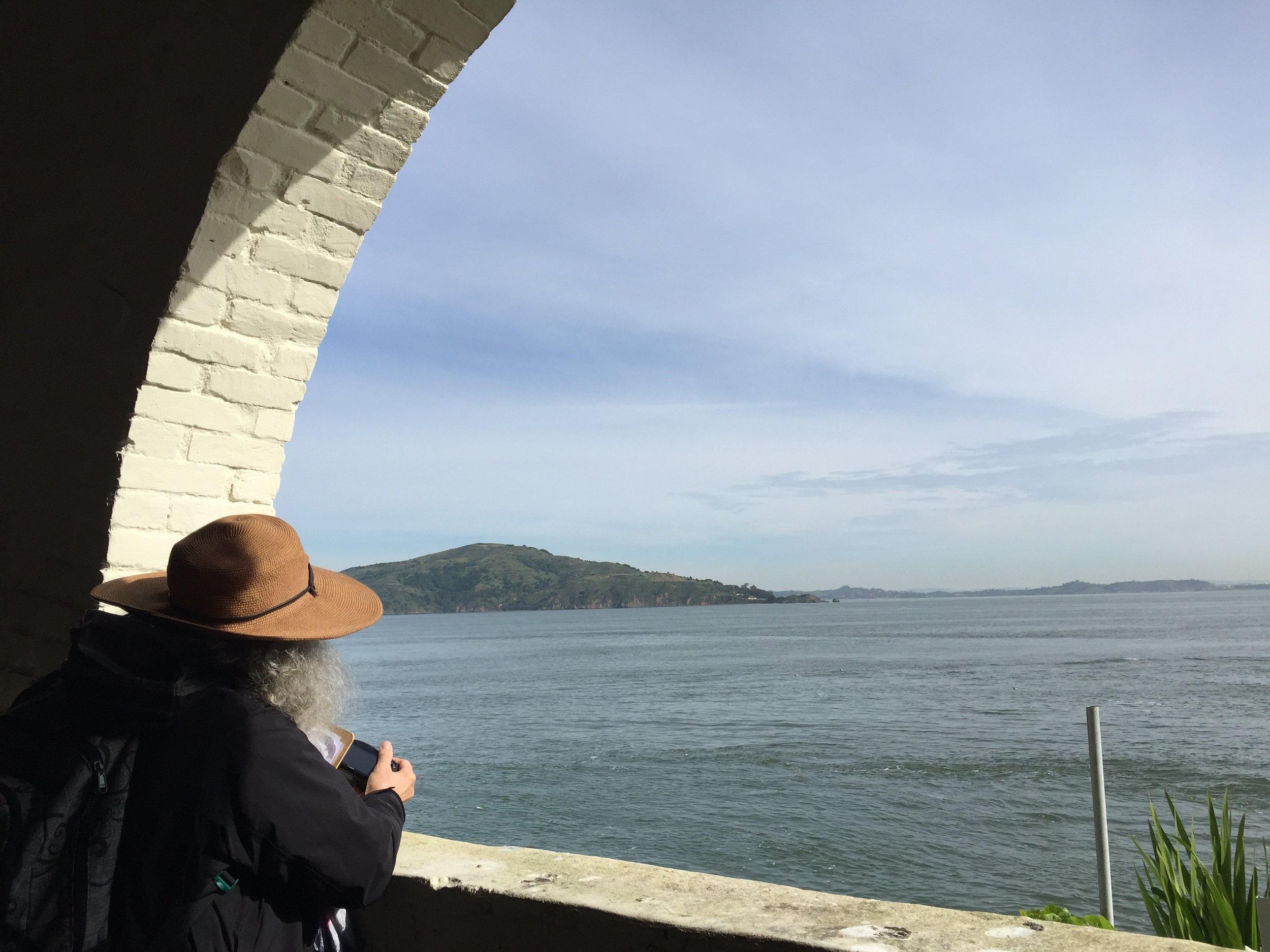 a classmate looking north towards Angel Island
