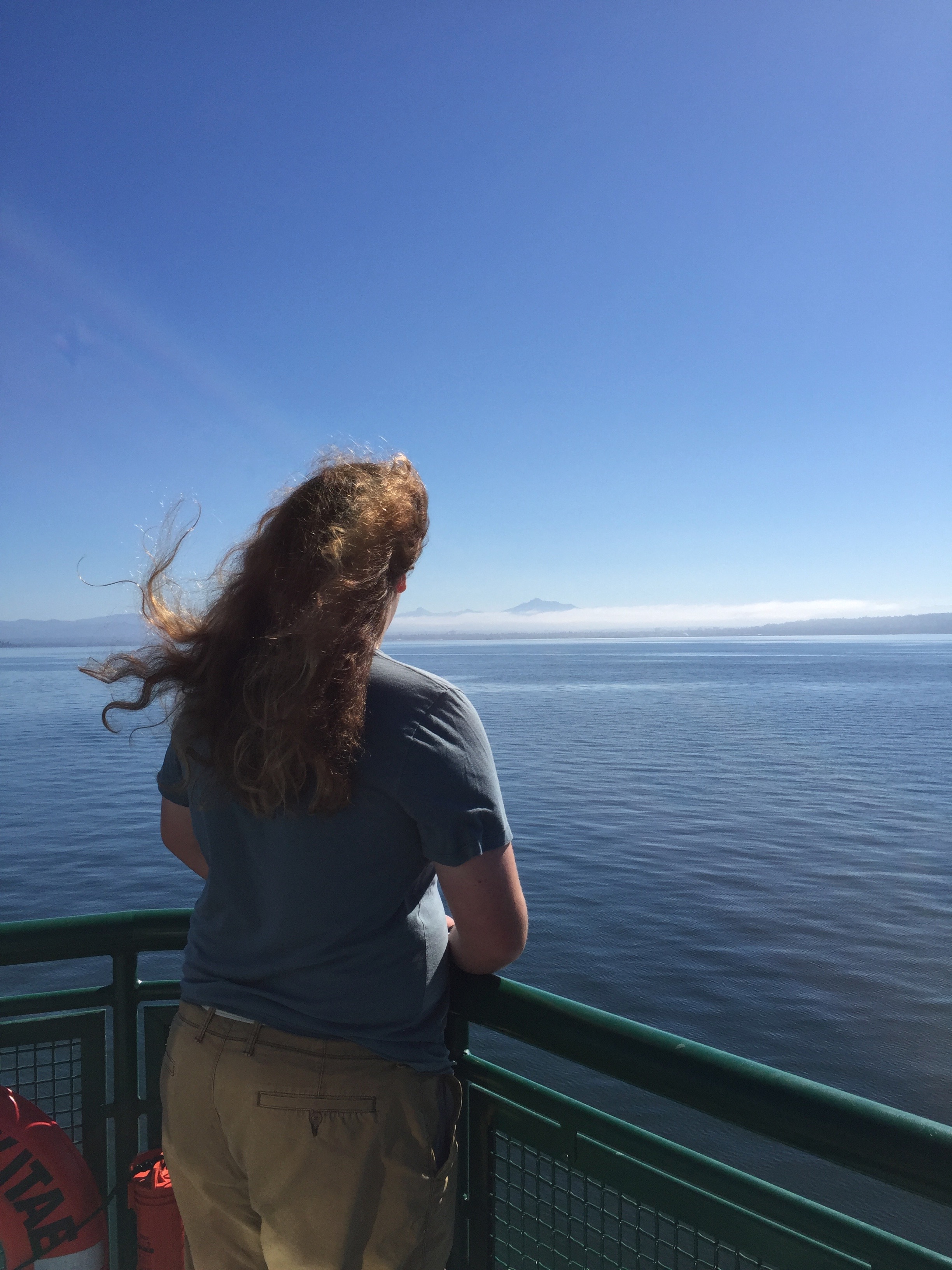 Adam looking out toward the Northern Cascades