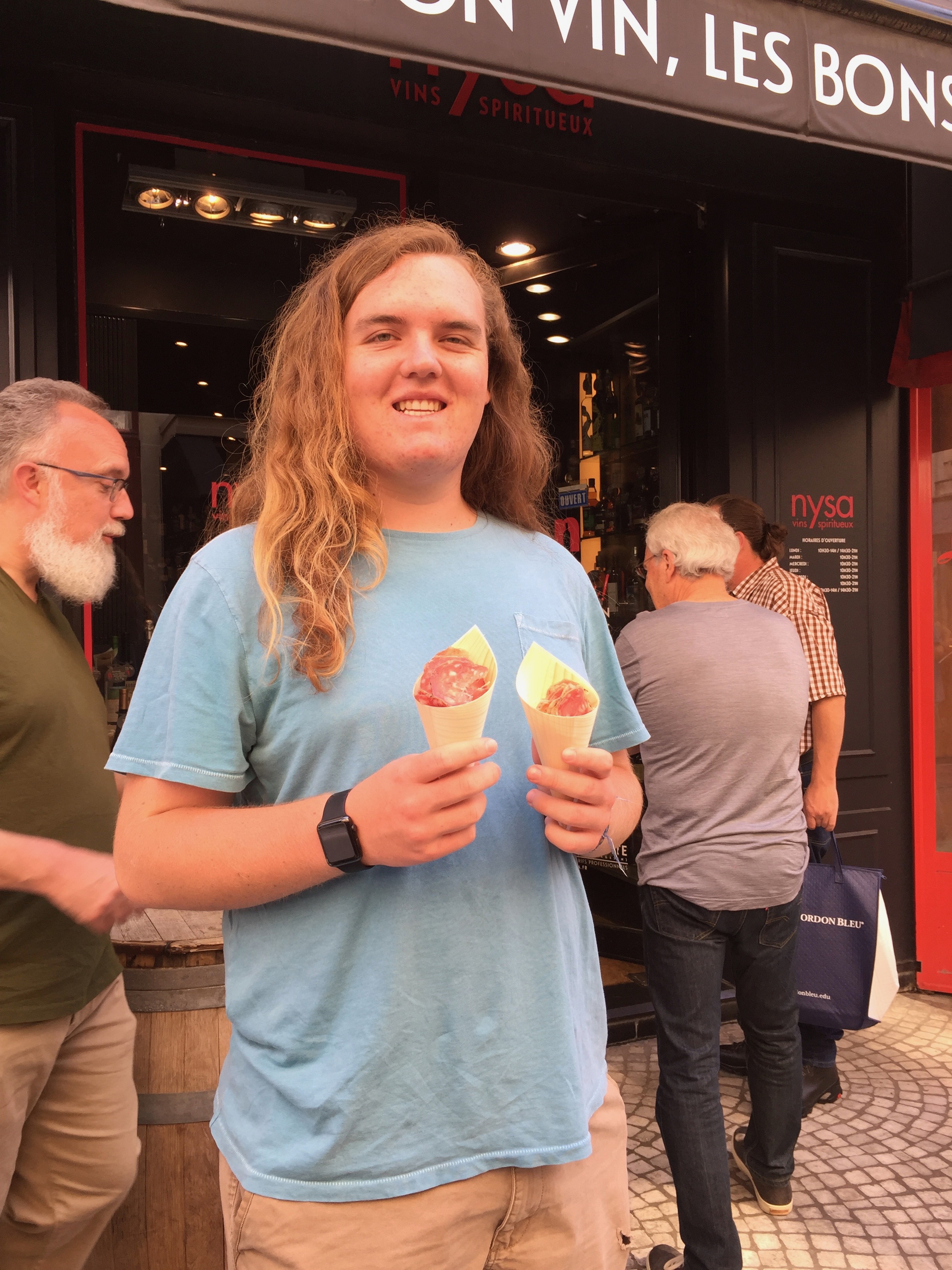 Adam in his happy place - with charcuterie