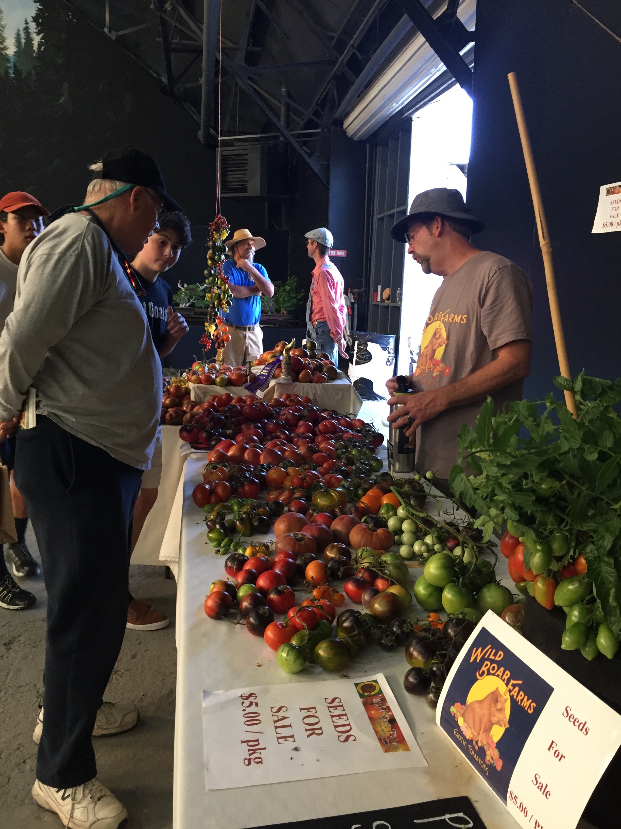 This is Brad Gates of Wild Boar Farms . He is one of the best tomato breeders we have right now. He makes amazing varieties. I’ve grown only one of his - the Pink Berkeley Tie Dye - and I ended up buying four more kinds to try next year.