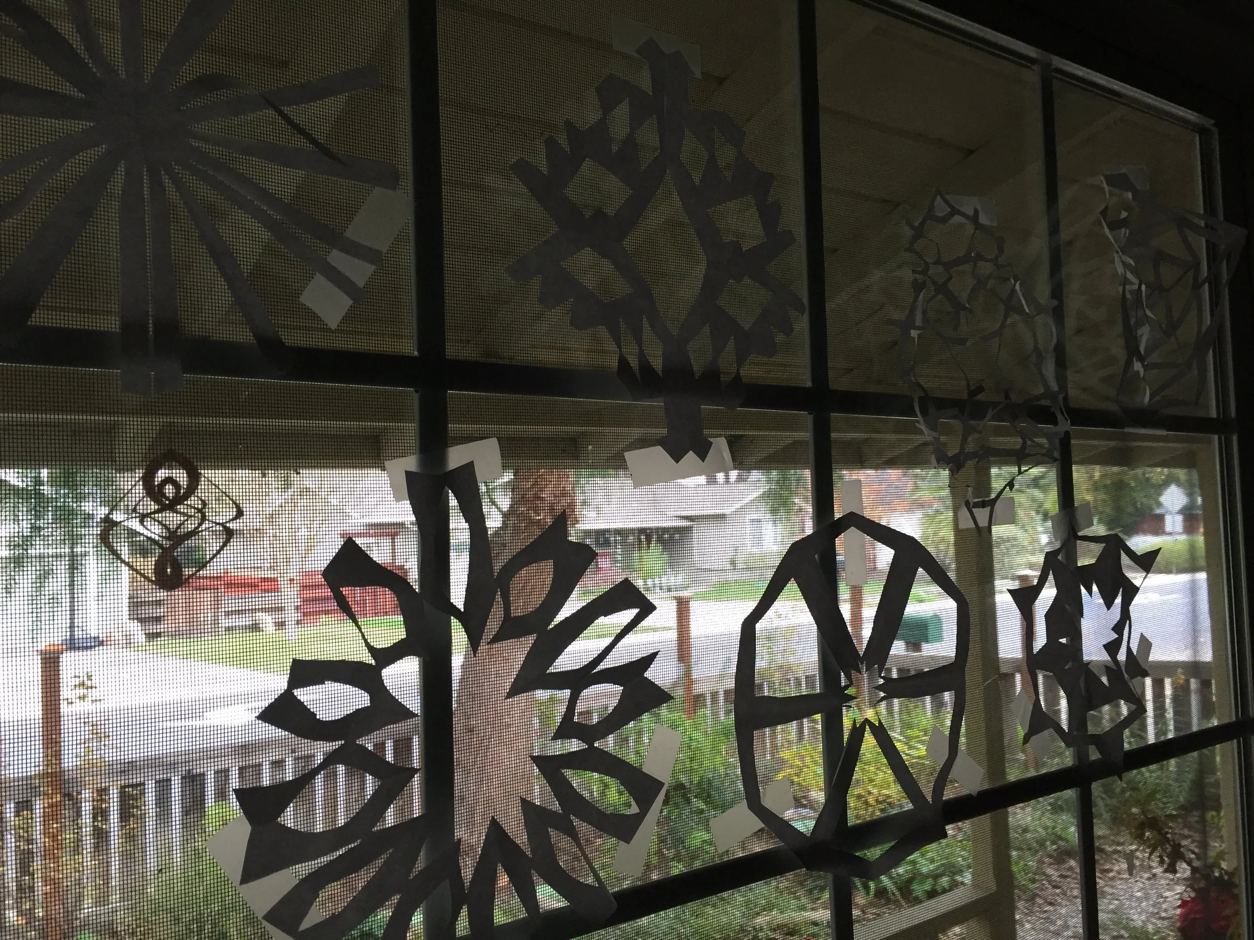 apparently Kate’s not too old to make snowflakes!