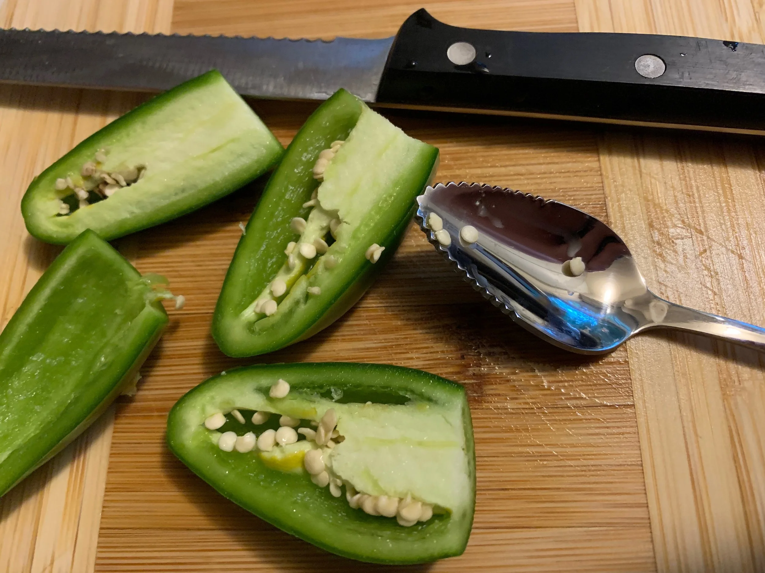 seeding jalapeños is so simple now!