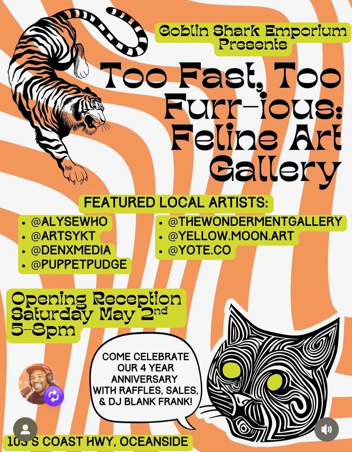 Exhibition Reception: Too Fast, Too Furr-ious: Feline Art