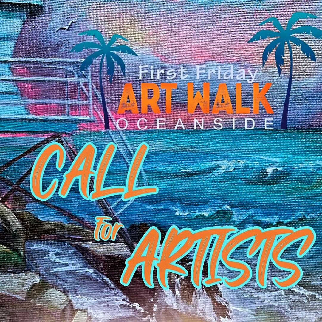🎨 Calling all artists, creative vendors, and musicians! 🎶

 🌟 Showcase your talent and join us at Oceanside's First Friday Art Walk on May 3rd, 2024. 🌞

🌊 Don't miss this opportunity to connect with our vibrant community. 🌊

🎉 Apply now to be 