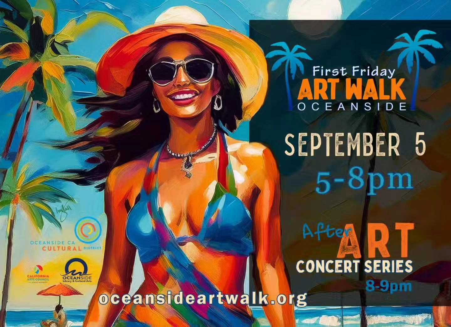 🌊🎨✨&nbsp;Oceanside Art Walk &ndash; Friday, September 5th!&nbsp;✨🎨🌊

🔥 Mark your calendars! 🔥

🎊 The last regular Art Walk of the 2025 season is almost here! 

🐞 Join us in the heart of Downtown Oceanside for an evening celebrating local crea