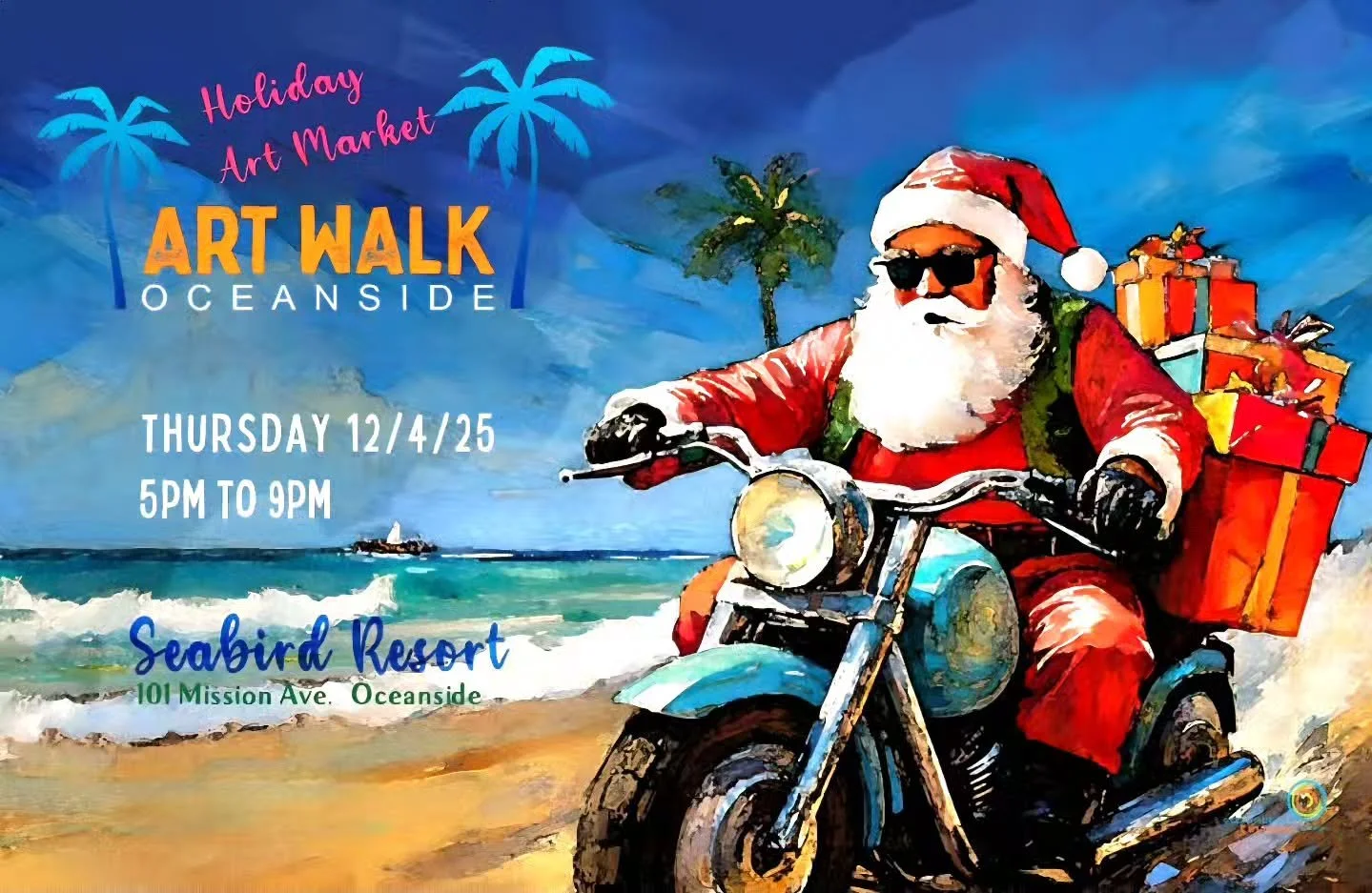 🎄✨ Oceanside, let&rsquo;s get festive! ✨🎄

😎 Grab your friends and come vibe with us at the Holiday Market. Over 60 local makers, live music, good energy, and all the cozy holiday feels. 😎

❄️ Happening December 4th, 5&ndash;9PM at The Seabird Re