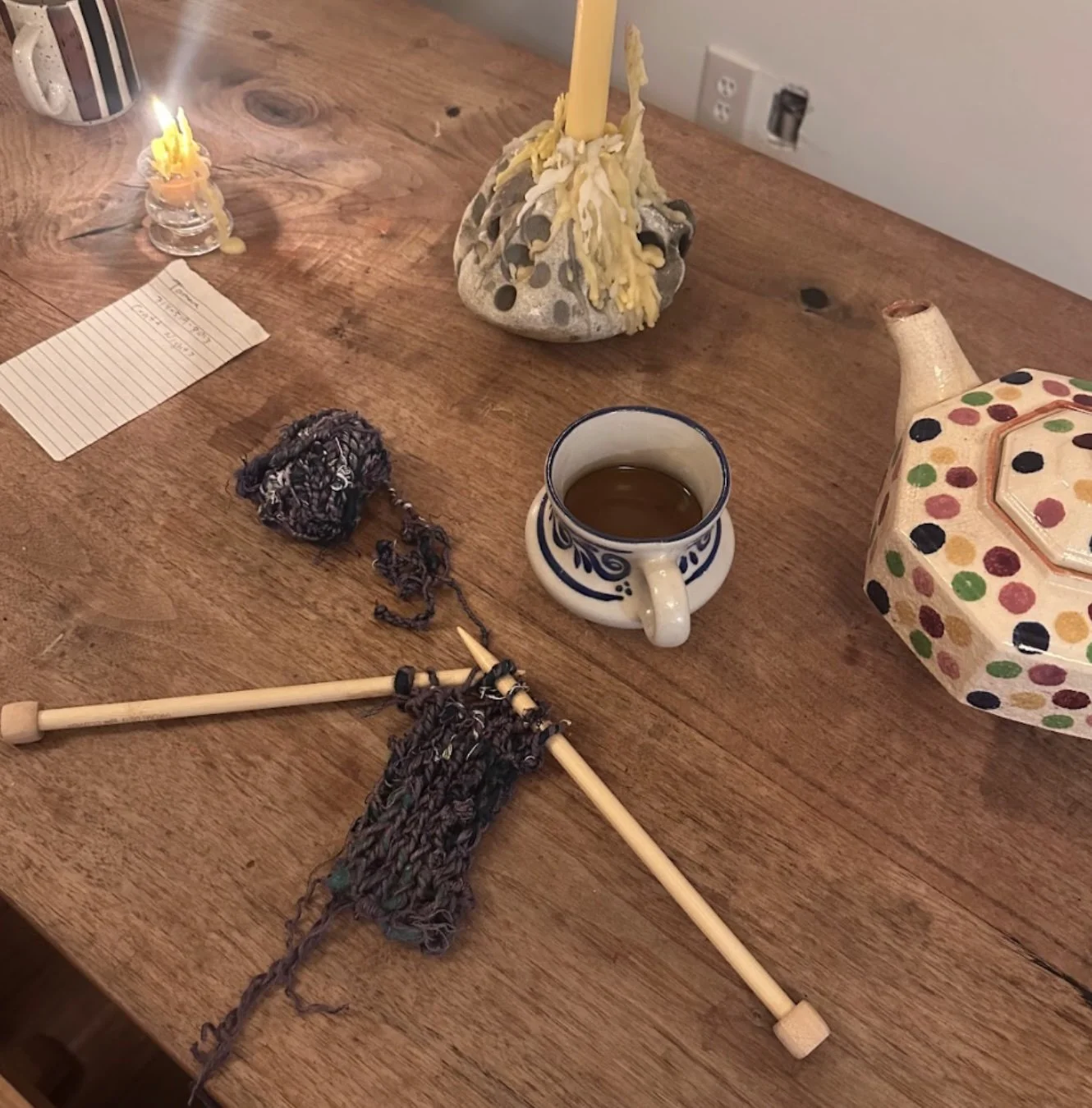 Beginner Knitting &amp; Tea
