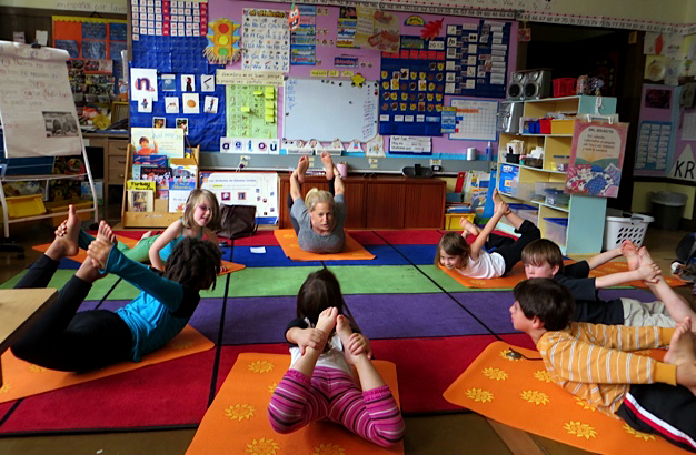 Kids yoga school classroom San Francisco
