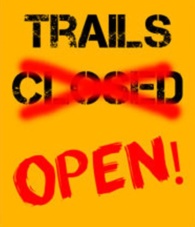 Trails are open