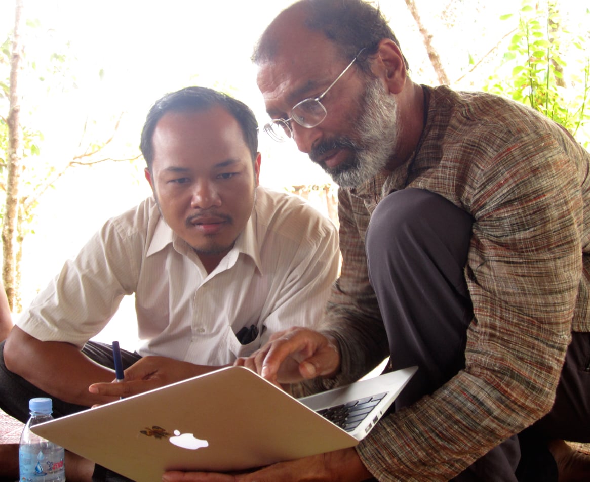 With a team in Cambodia- understainding values, vision and the hoped for contribution .