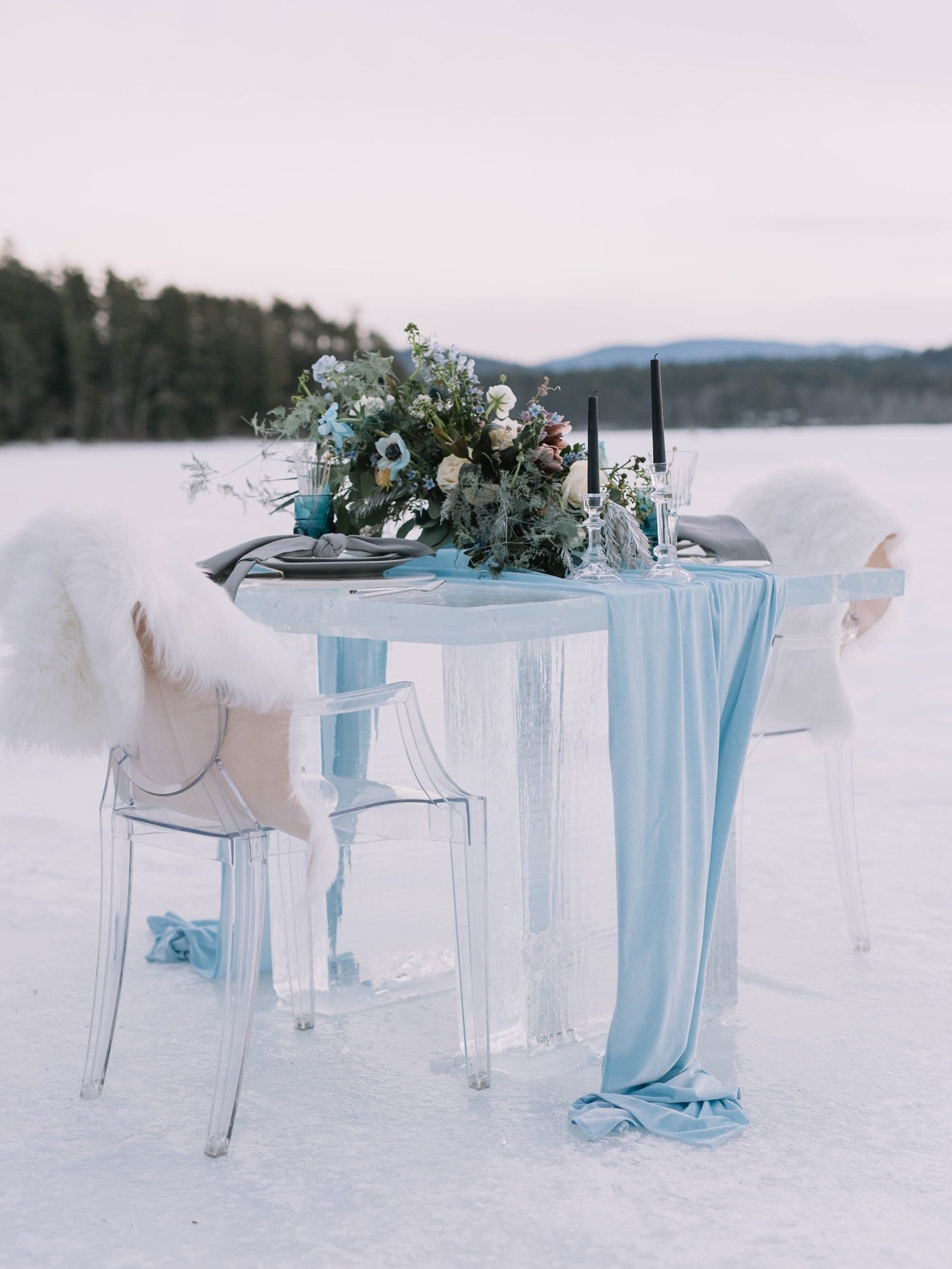 Ice sculpted into a table, blue and silver catching the light, a season embraced in its purest form. ❄️

For couples who see winter not as a limitation but as a canvas &mdash; this is where it comes to life. 
Here, we create space for those celebrati