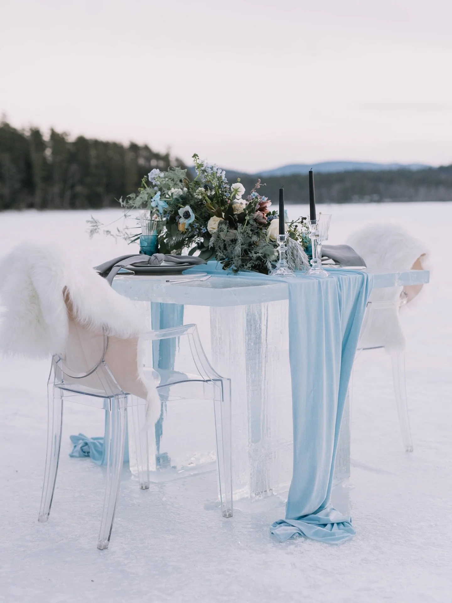 Ice sculpted into a table, blue and silver catching the light, a season embraced in its purest form. ❄️

For couples who see winter not as a limitation but as a canvas &mdash; this is where it comes to life. 
Here, we create space for those celebrati