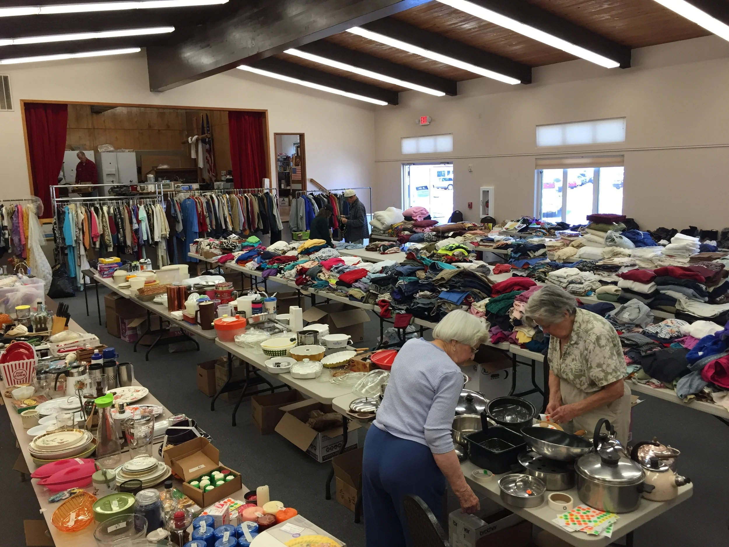 We have the best volunteers at BPC. They spend hours before each sale pricing and organizing items.