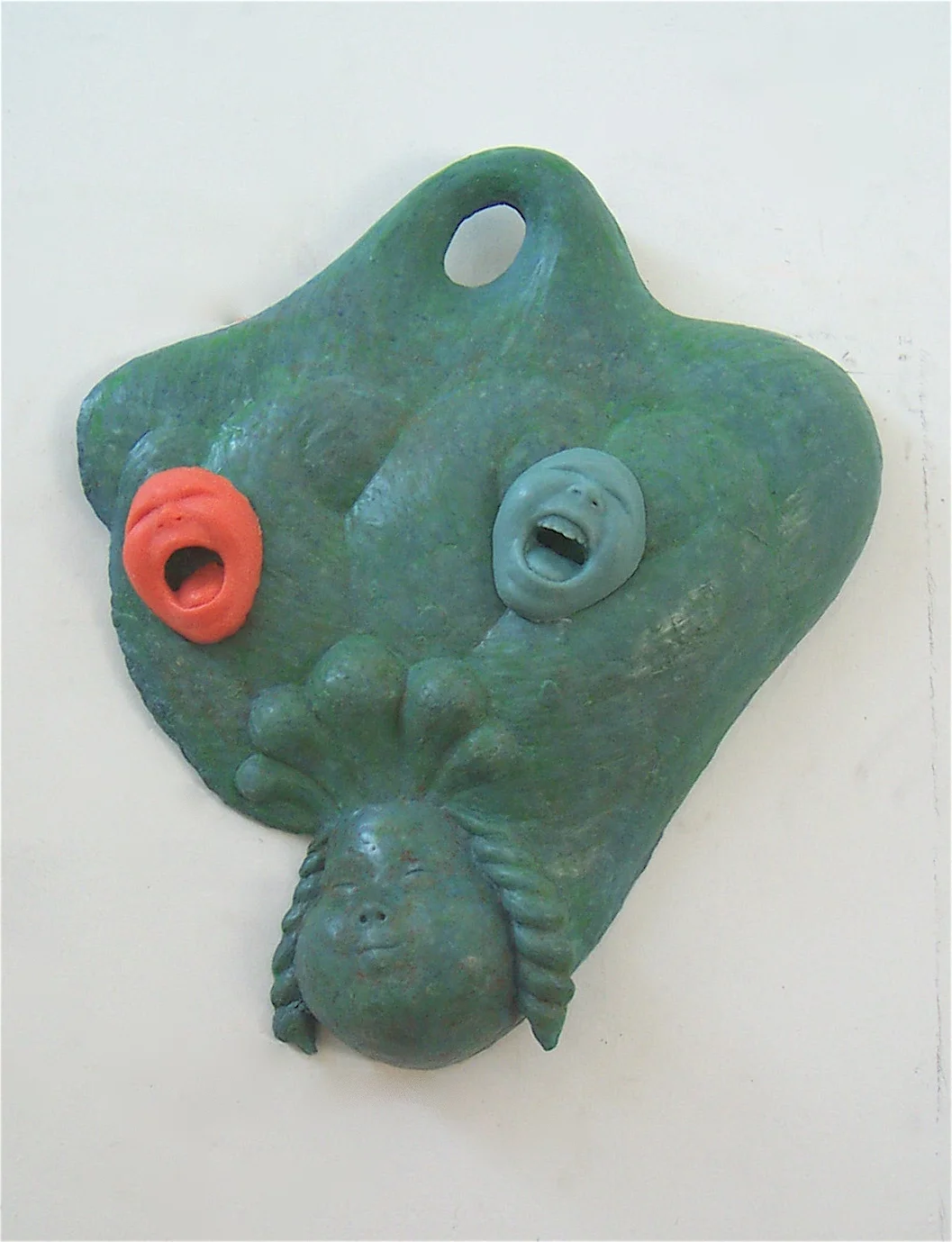 Balancing Act redux, 2008, beeswax, pigment, plaster, 30 x 24 x 6 inches