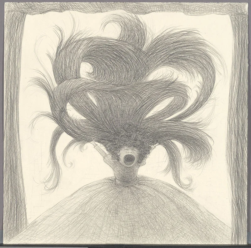 The sleep of reason 1 , 2009: graphite on paper, 10 x 10 inches