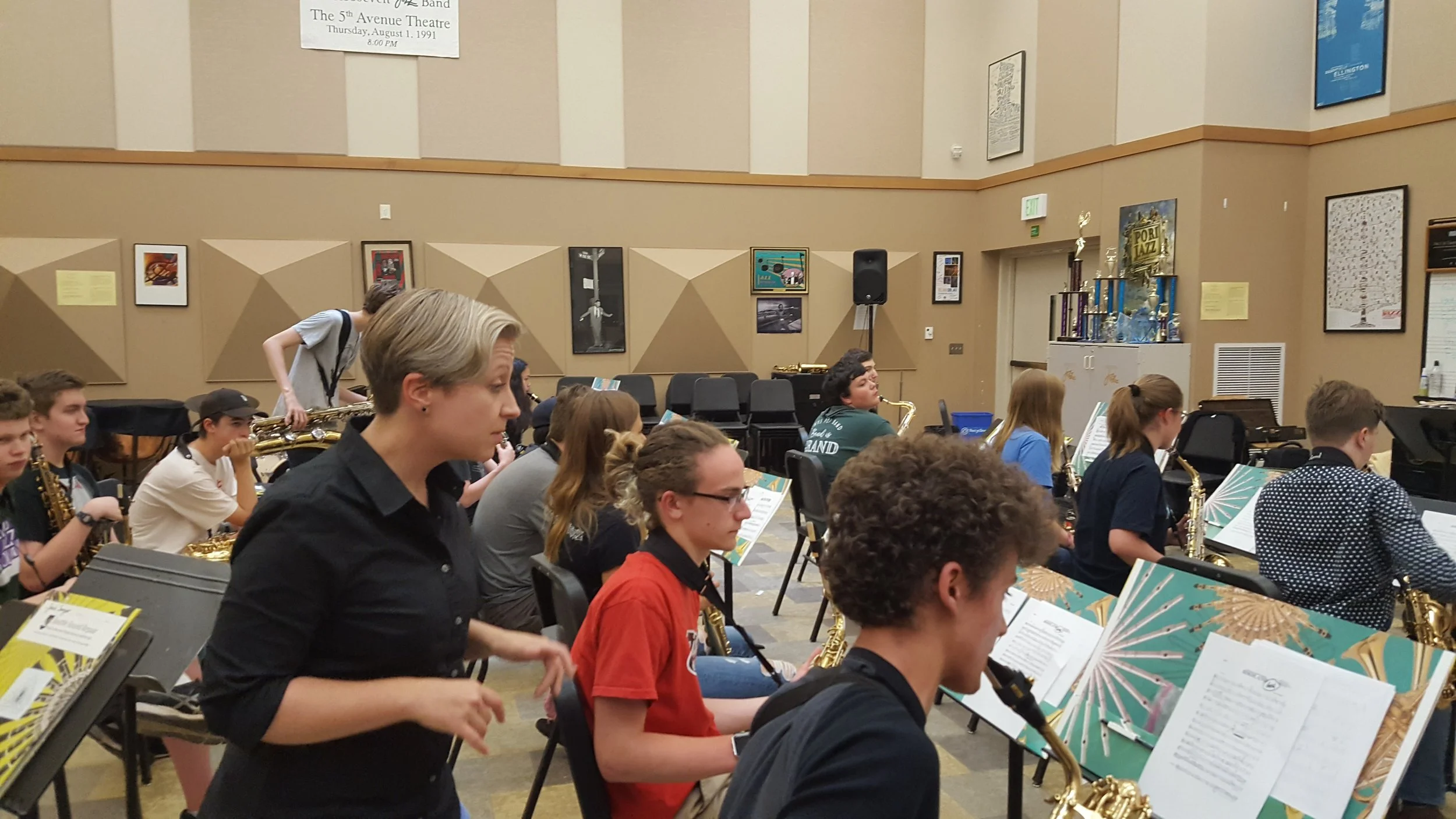 Saxophone coach Dr. Rhonda Taylor mentors our high school students during our 2018 season.