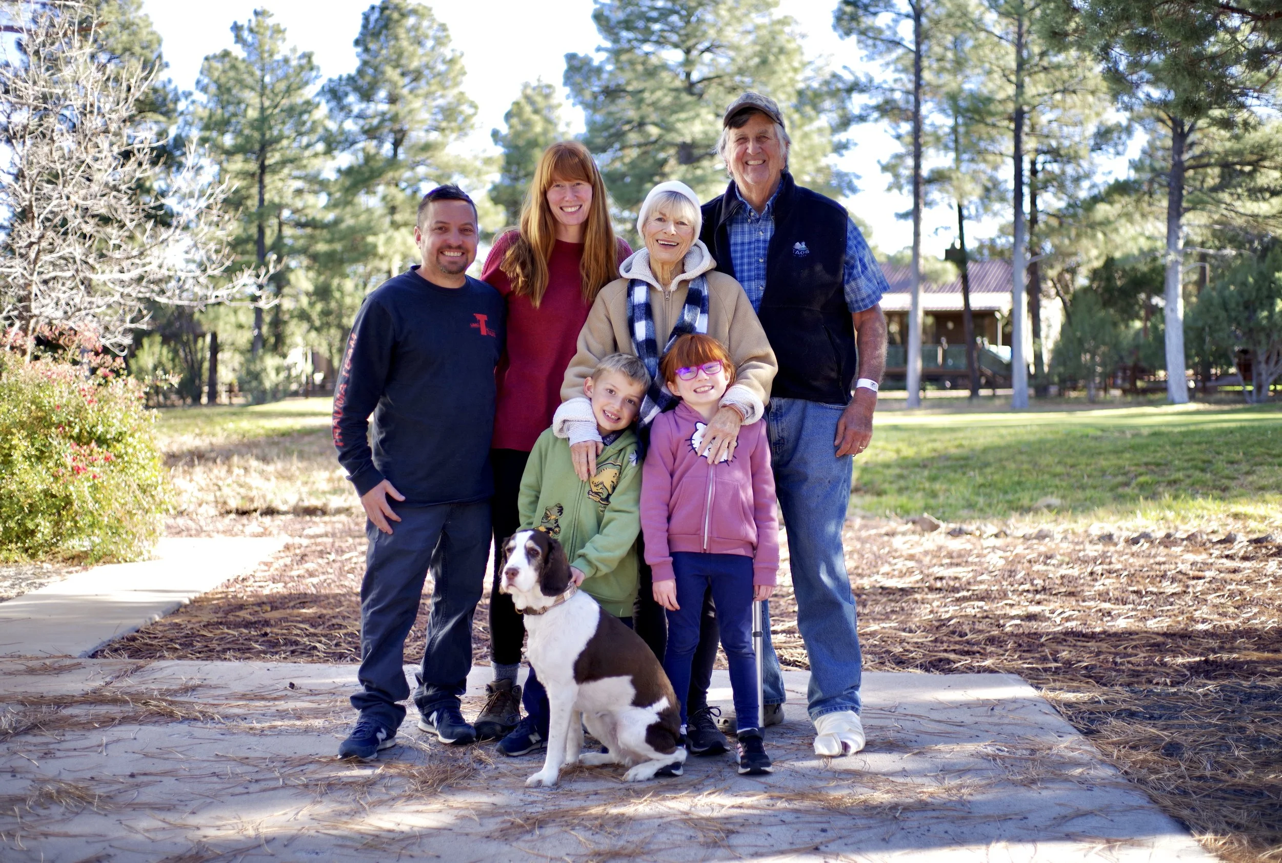 Pic with Grandma and Grandpa K