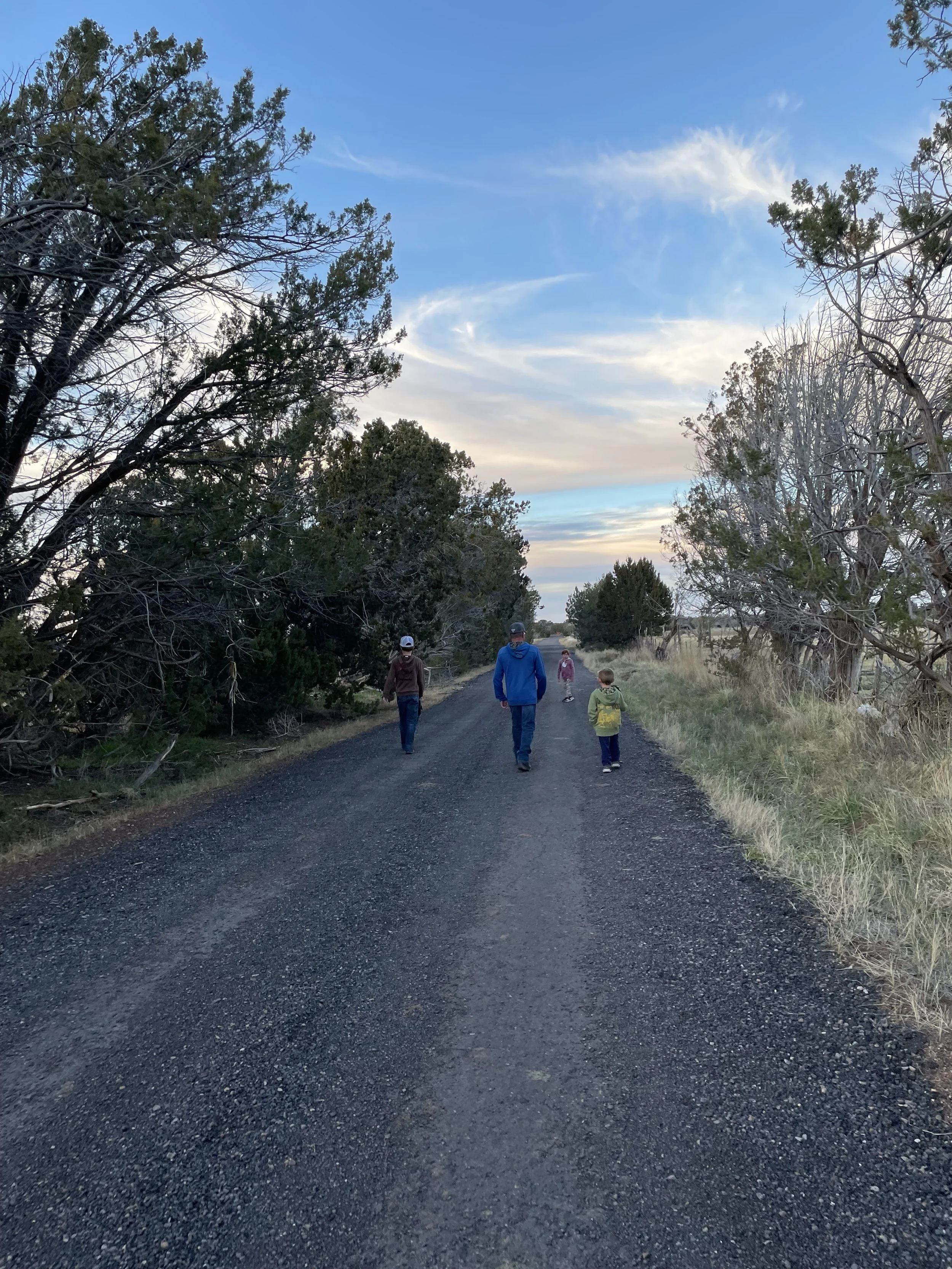 Evening walk after the big meal. 