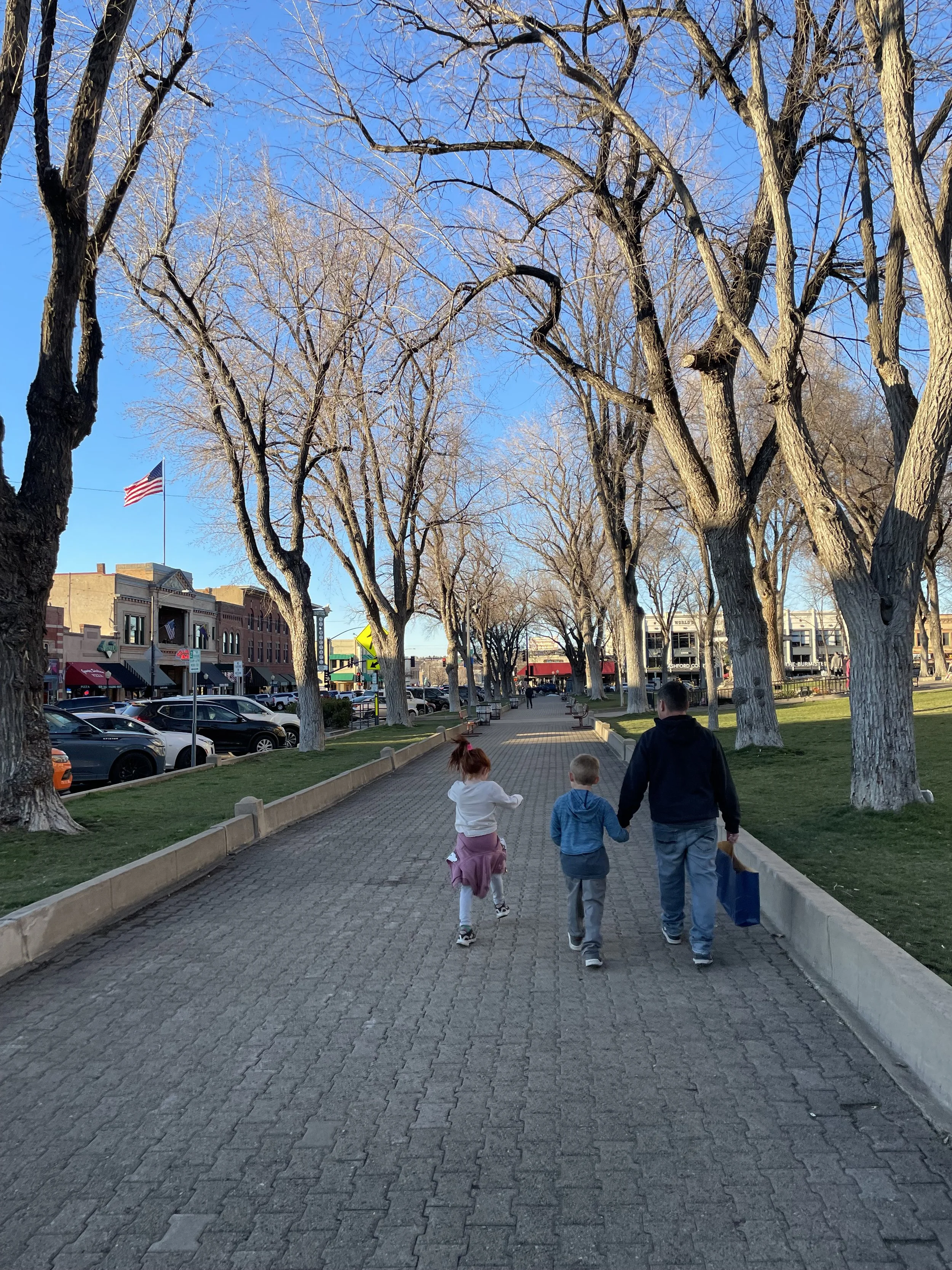Enjoying a stroll in downtown Prescott. 