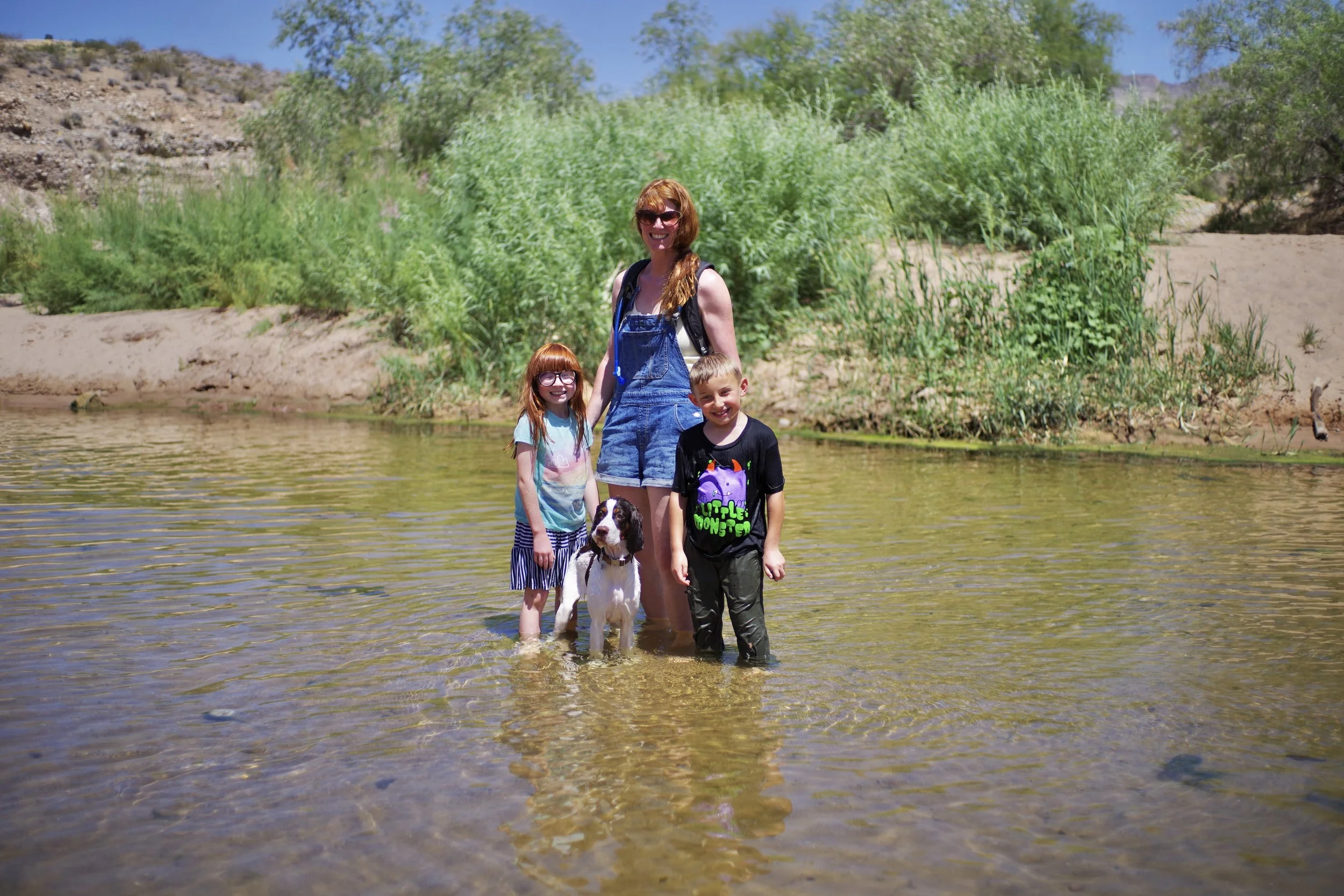 We stopped in the Virgin River to cool off. 