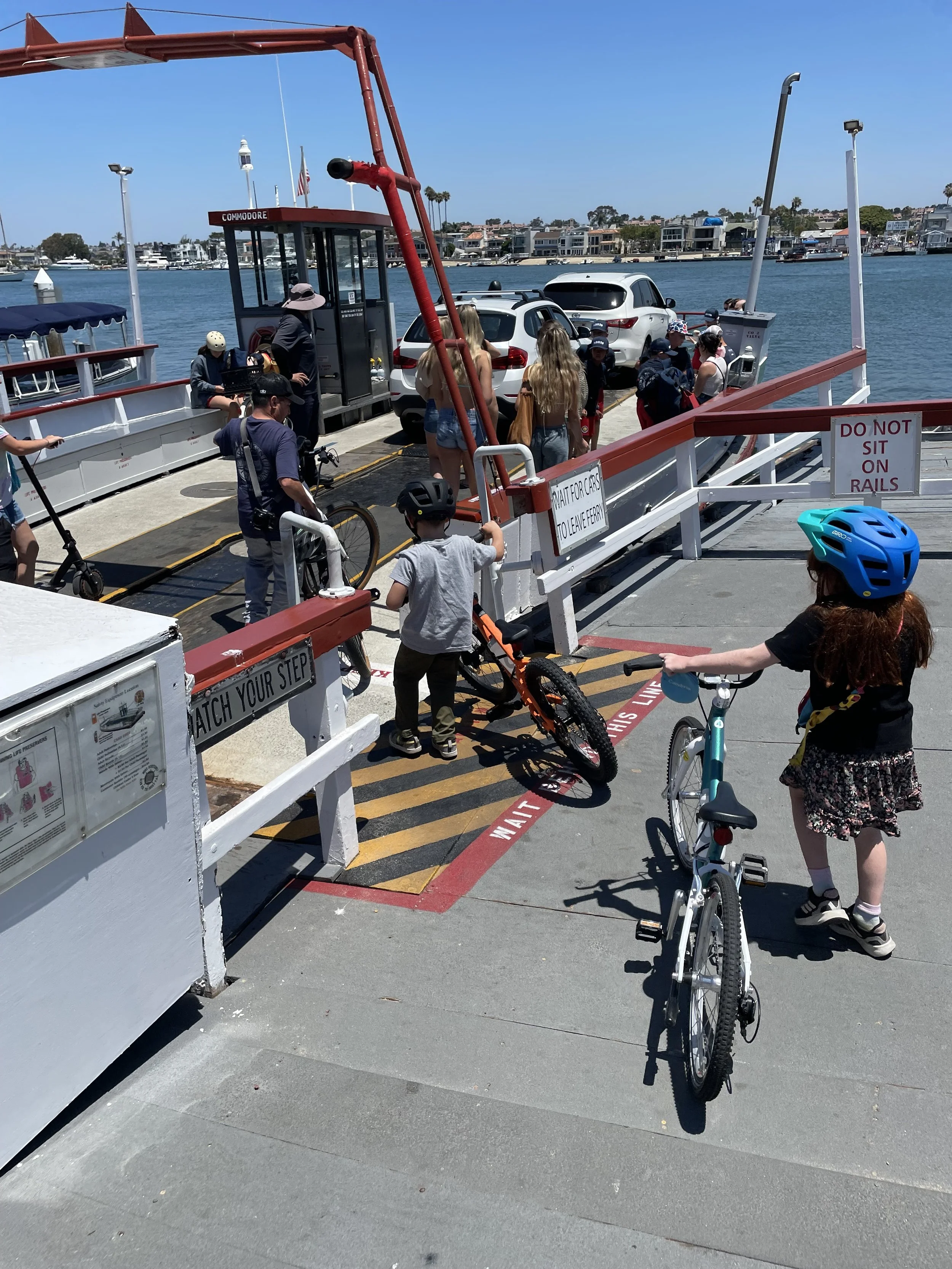 Getting on the ferry to Balboa Island