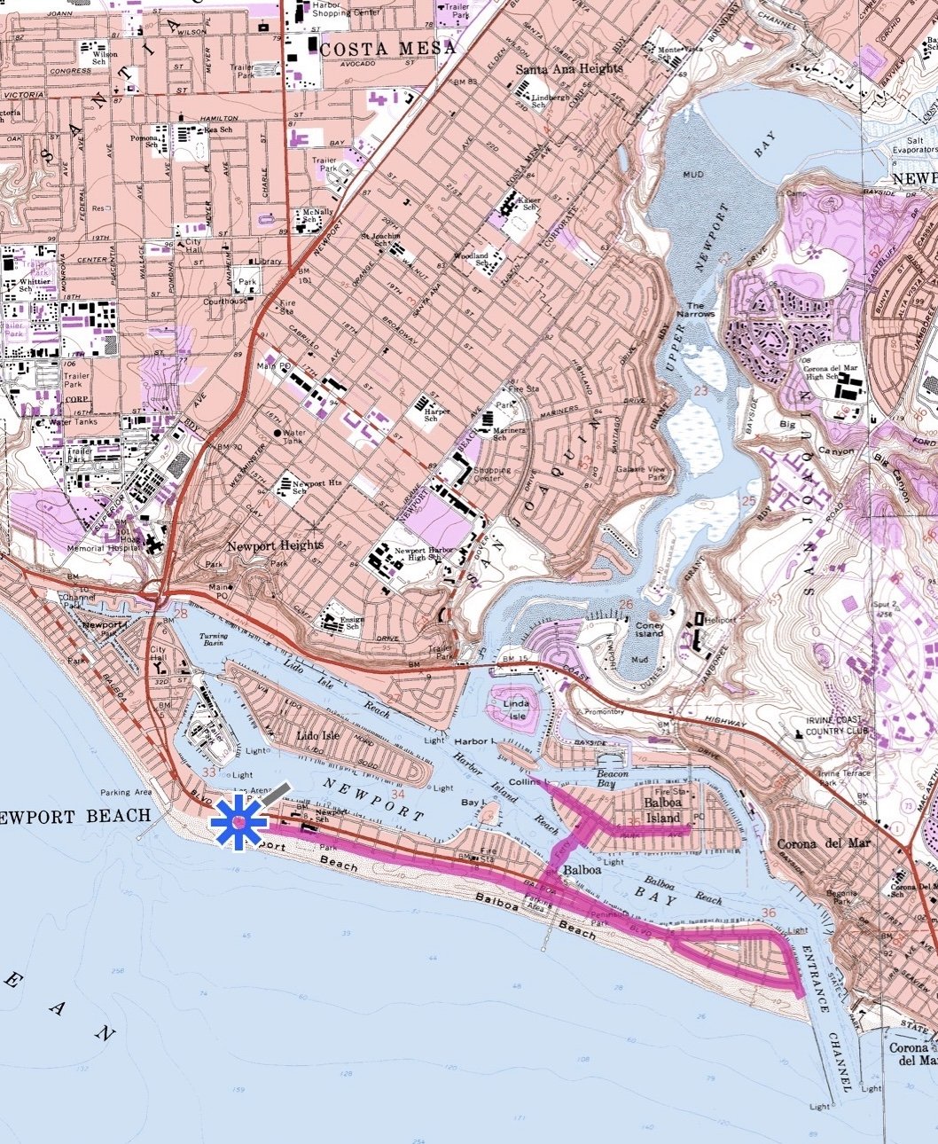 Ride along the coast and Balboa Island