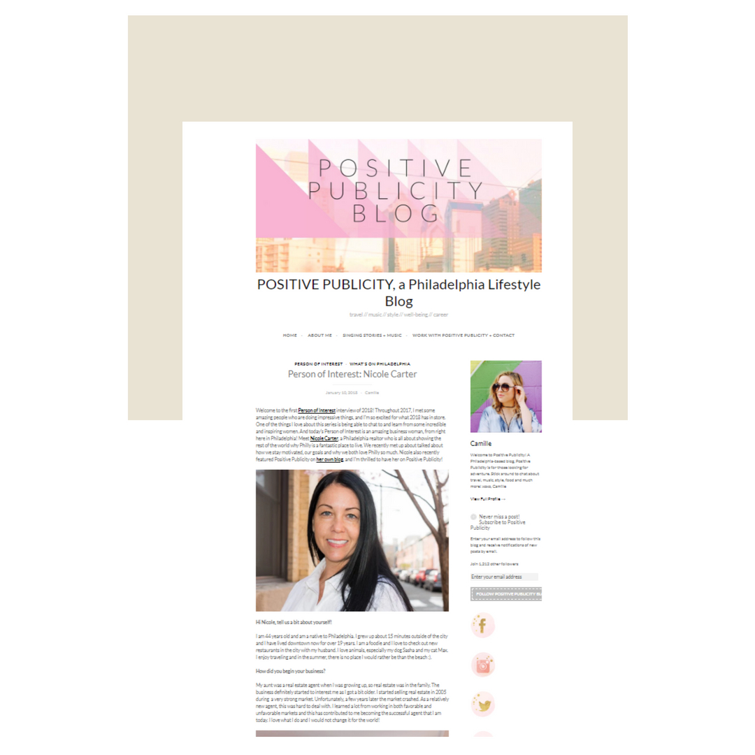 Online Publicity- Nicole Carter 