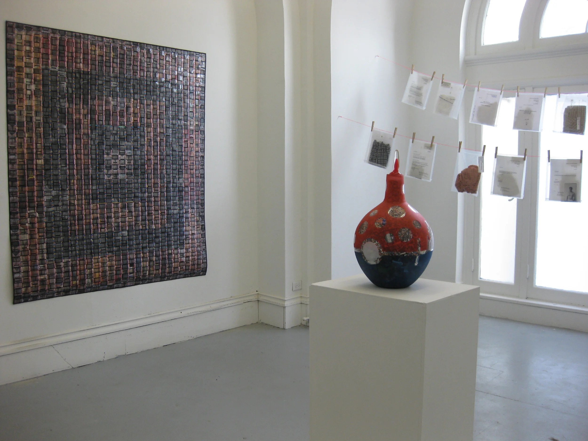  Film Negative Quilt and Glass Sculpture by Arturo Sandoval 