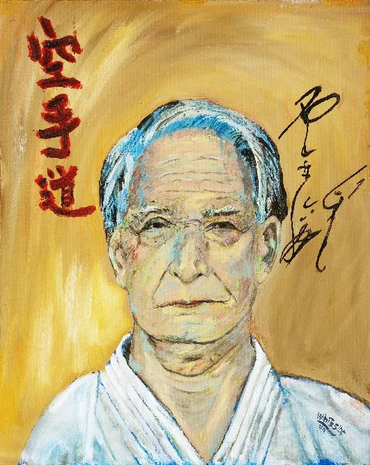 Portait of Sensei Nishiyama painted by Sensei Mike Whiteside, May 2009