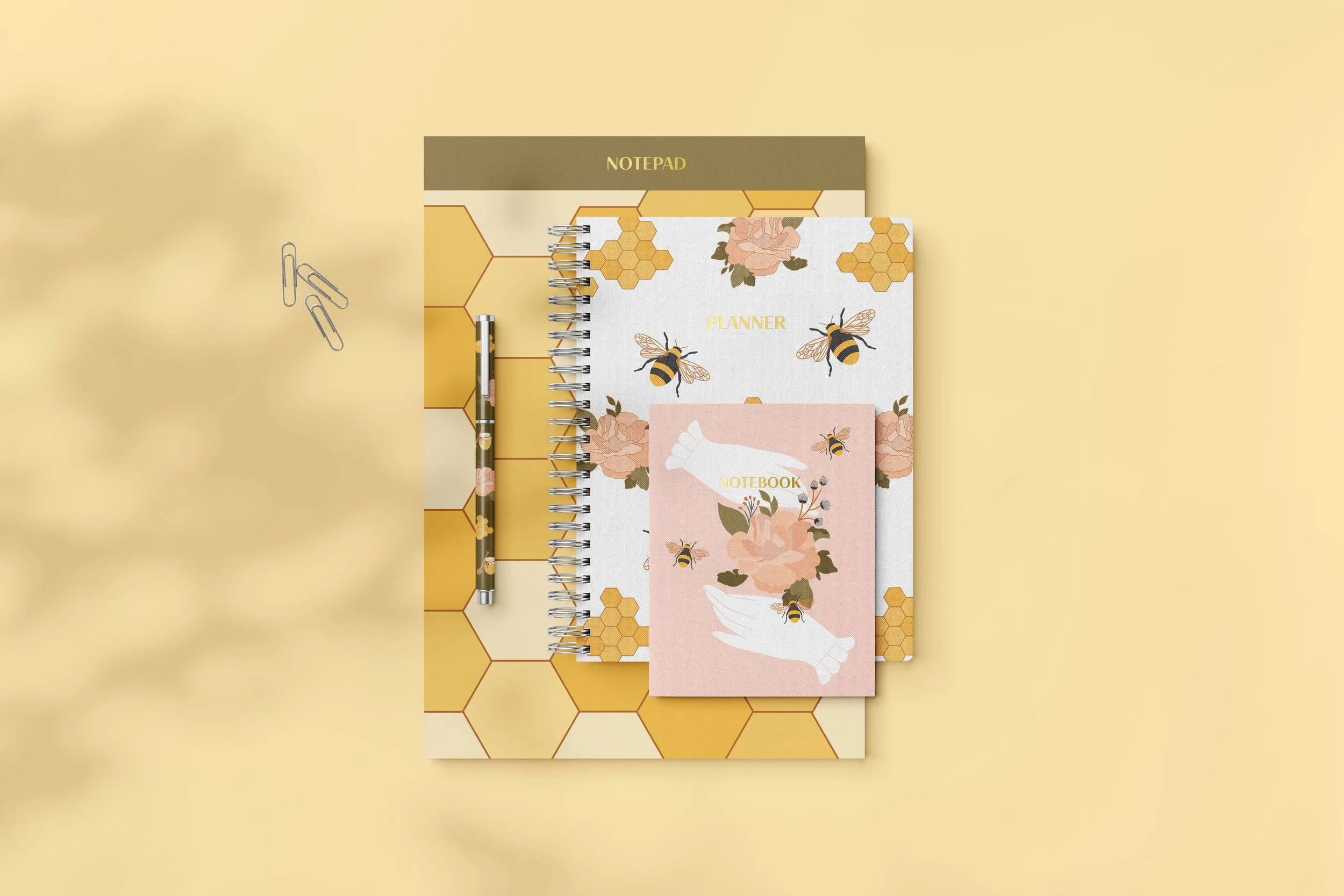 Honeycomb Design - Notepad, Planner, Pen, and Notebook
