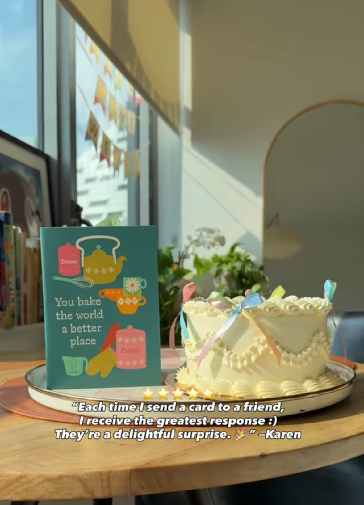 My greeting card being featured in an influencer's post