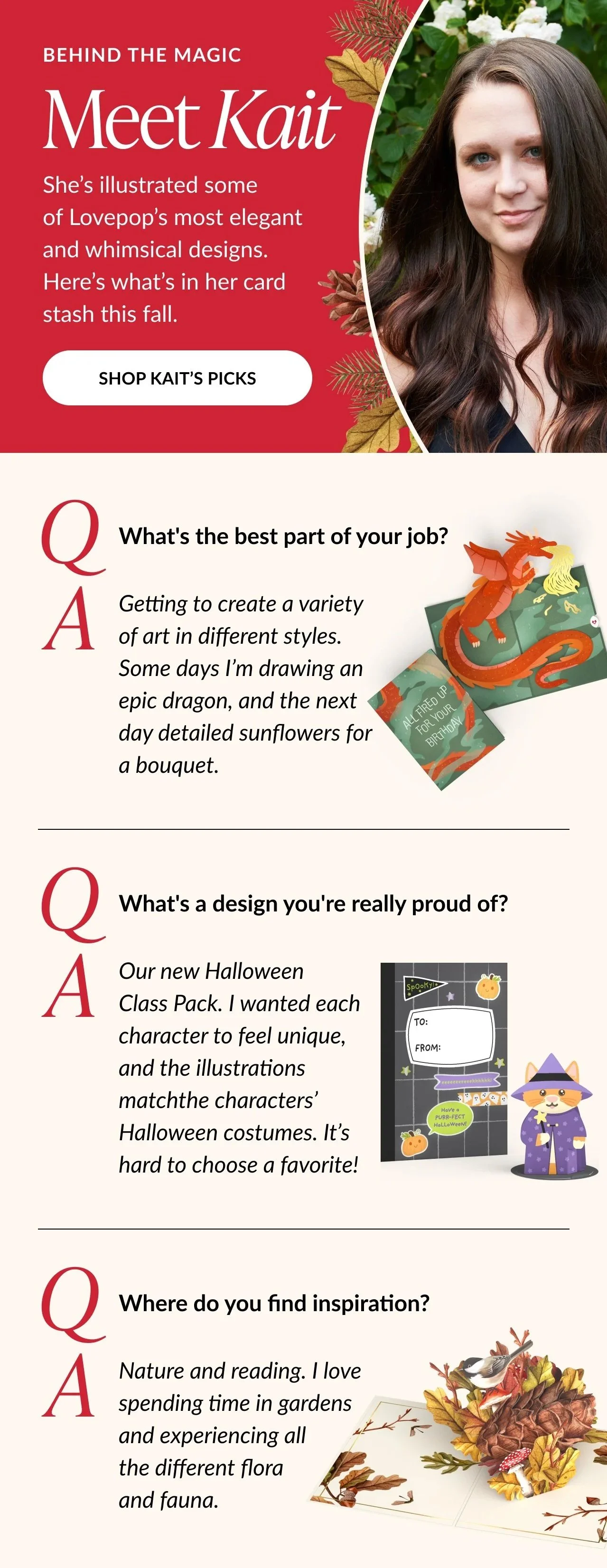 Lovepop's Email Featured Designer- Myself