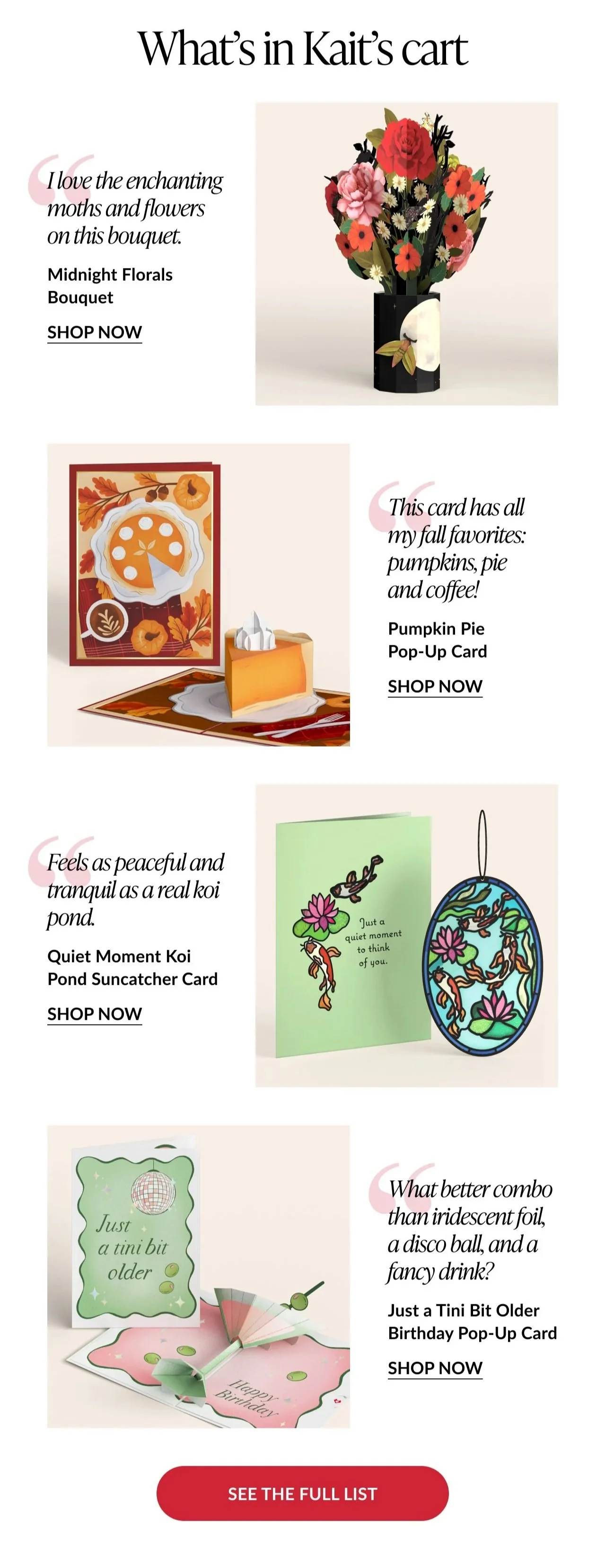 Lovepop's Email Featured Designer- Myself