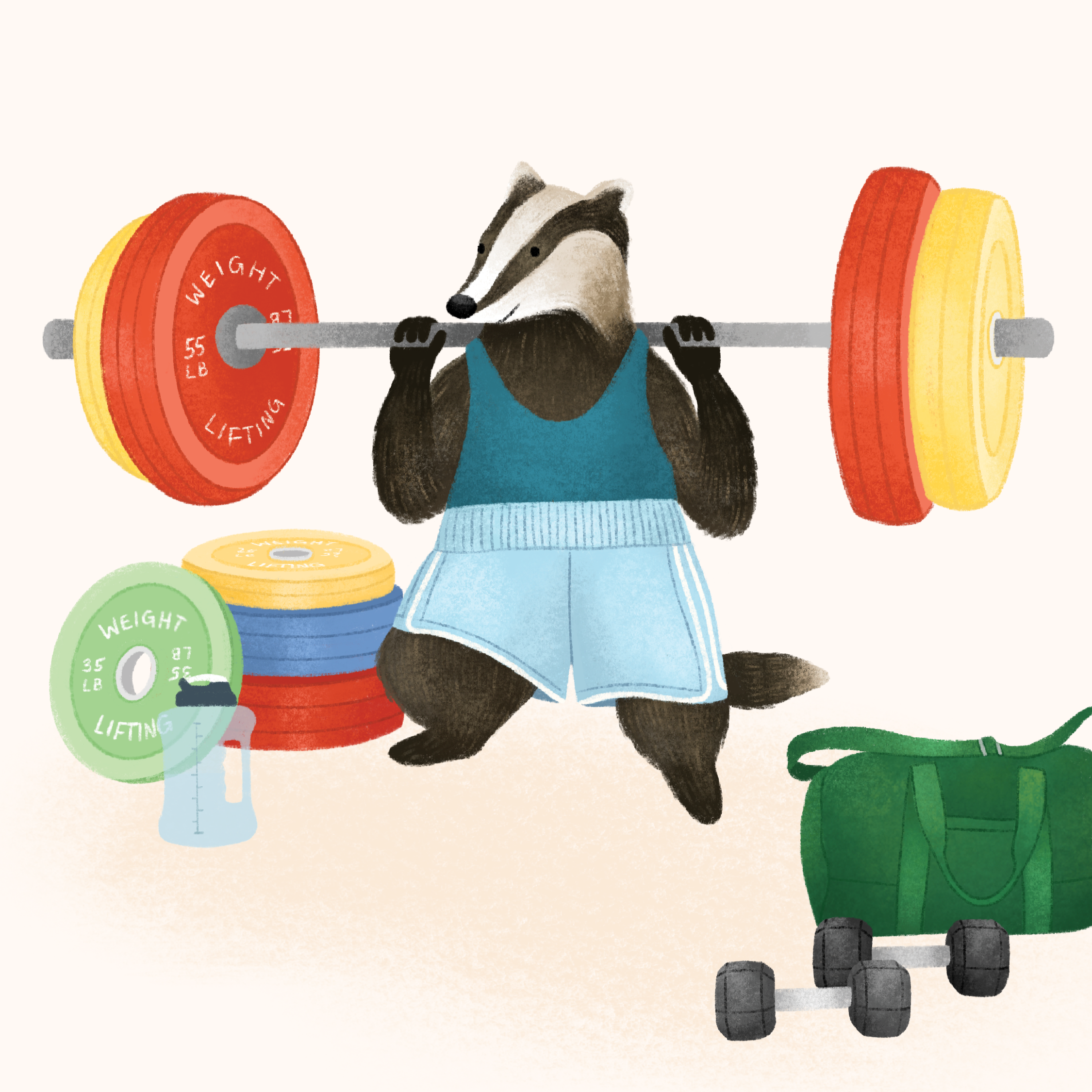 Weightlifter the Badger