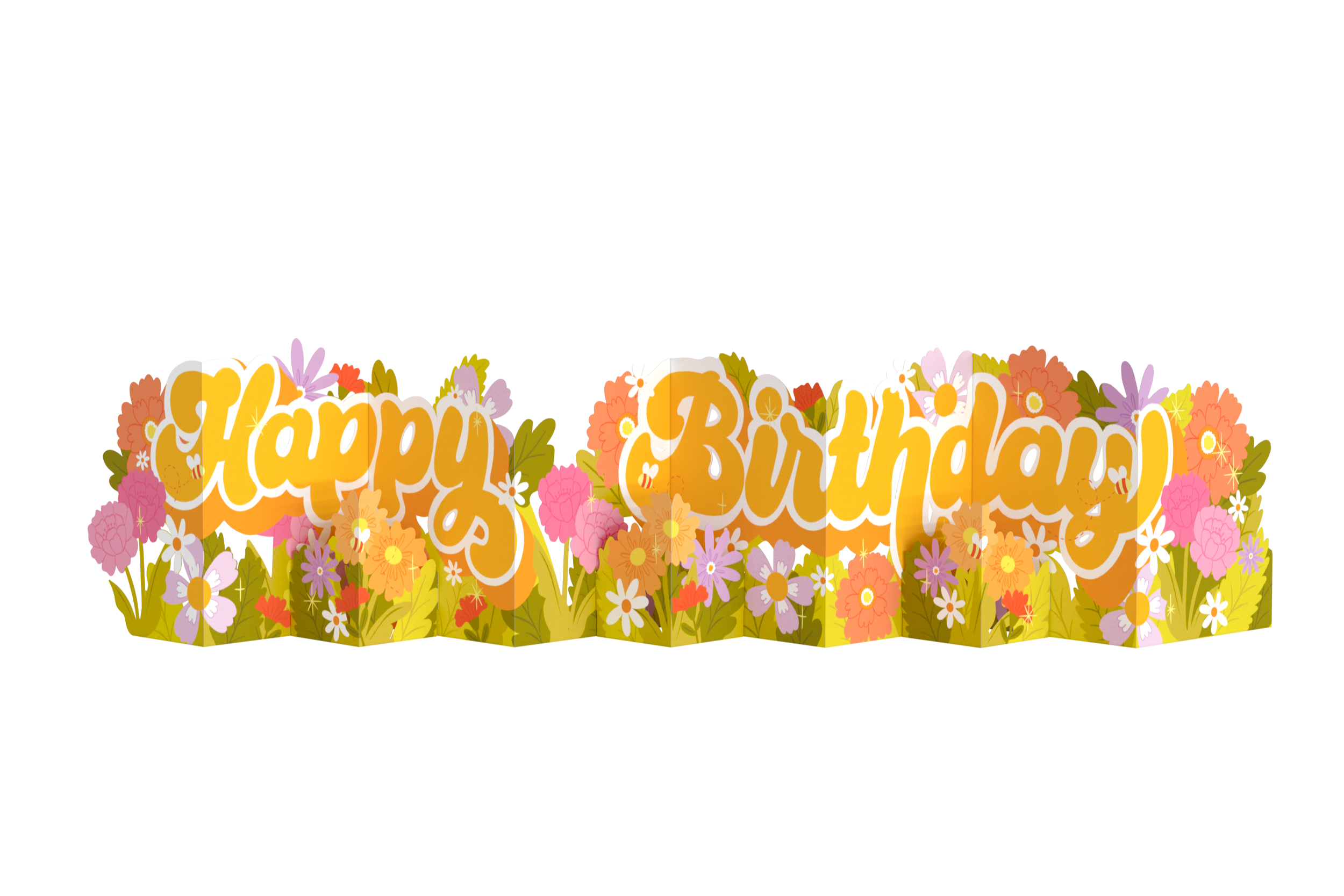 Happy Birthday Retro Florals