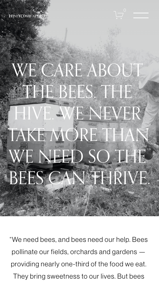 Honeycomb Apiary Web Design