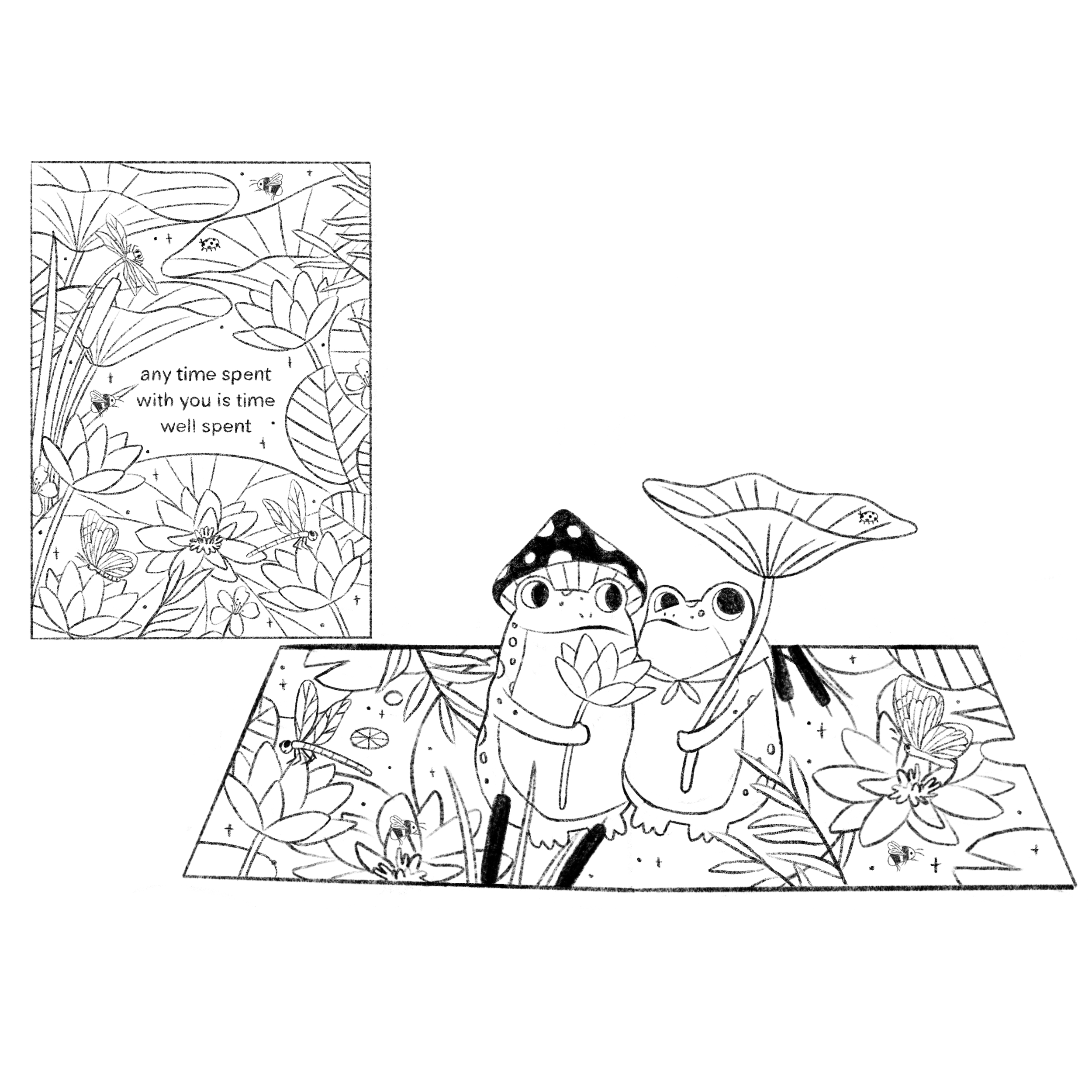 Concept Sketch - Valentine's Day Frogs