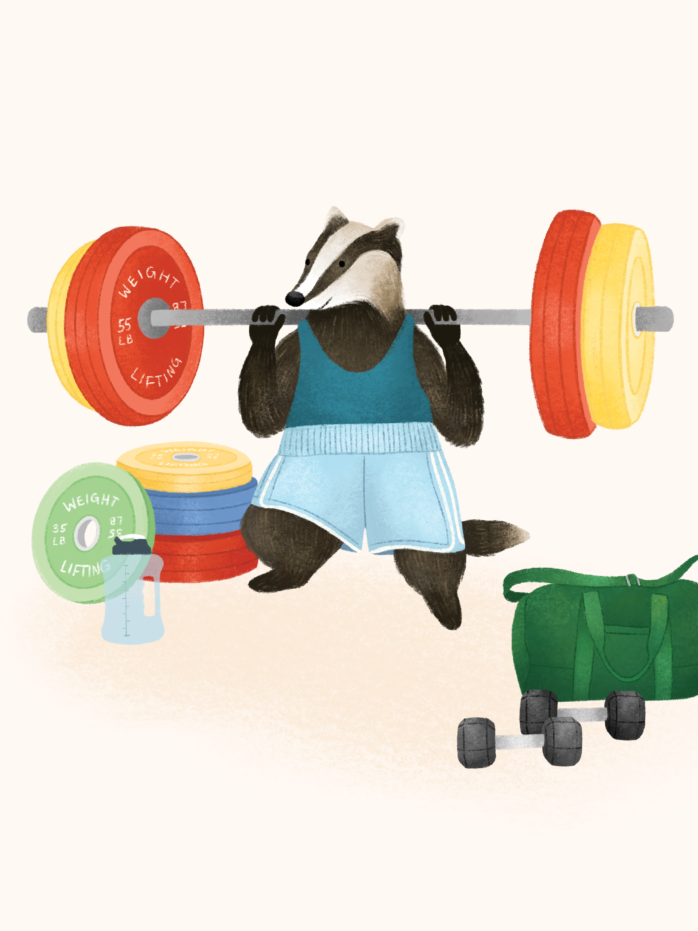 character art_badger lifting.png