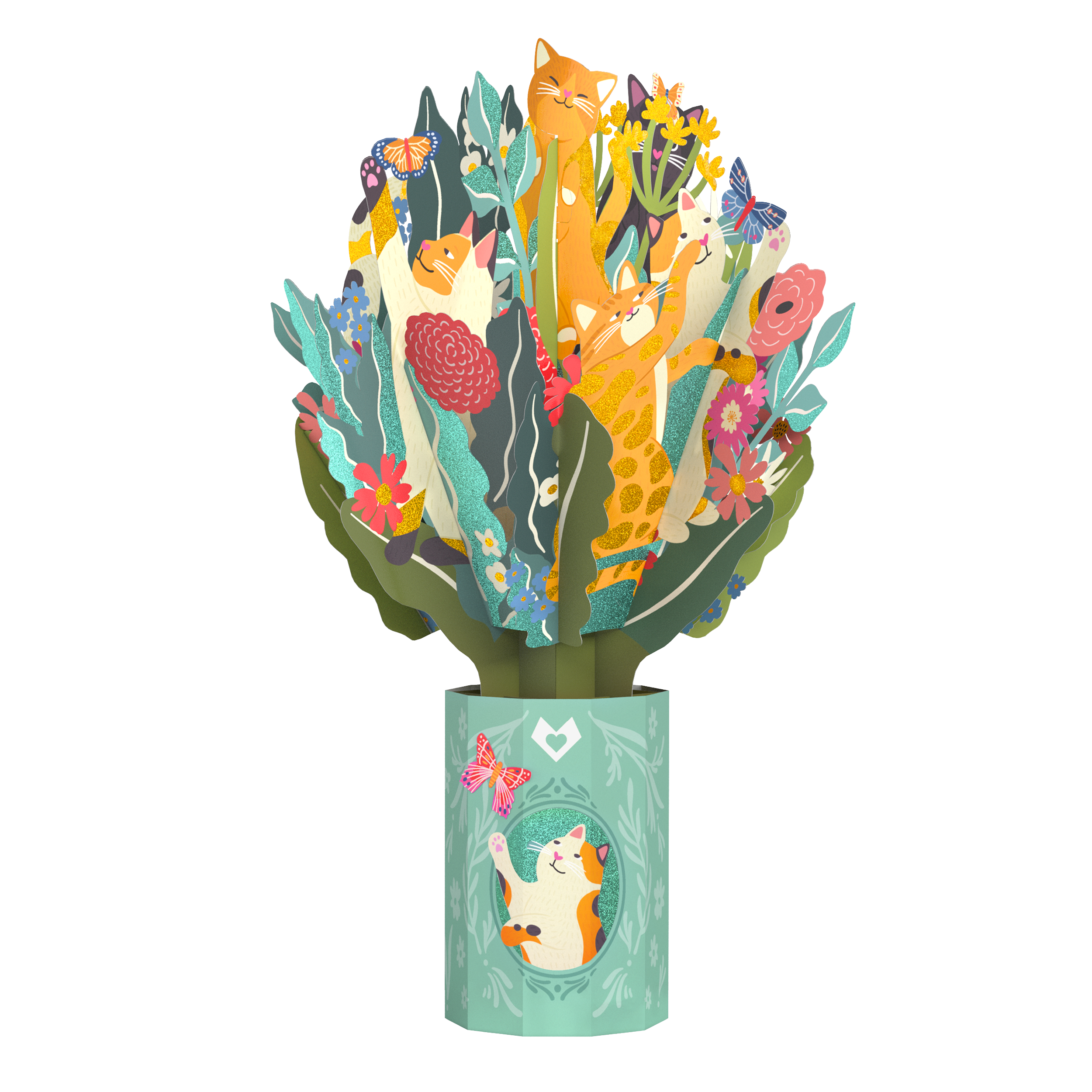 Glitter Birthday Cat Bouquet 