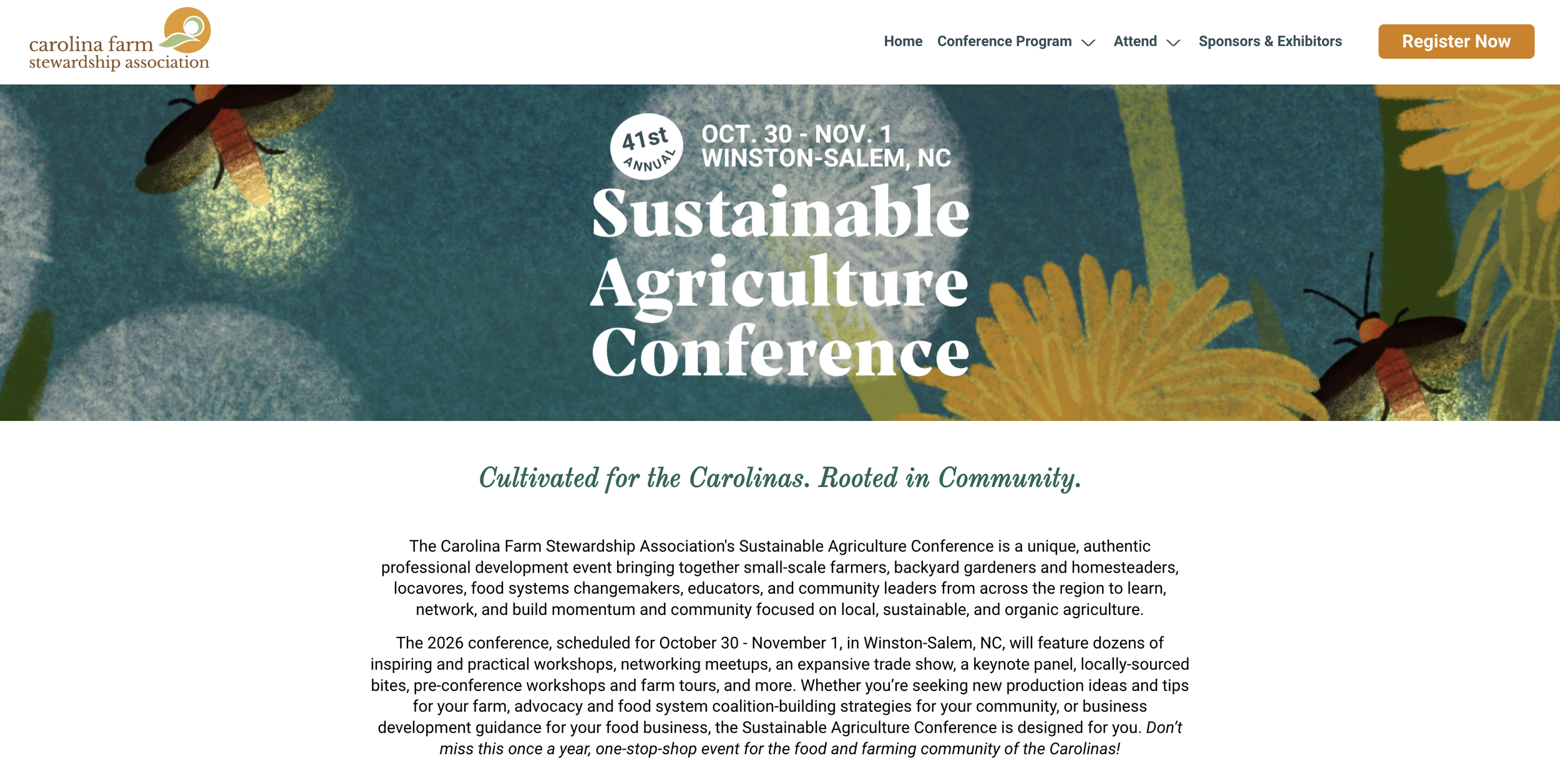 Sustainable Agriculture Conference- My illustration used for all printed & digital materials