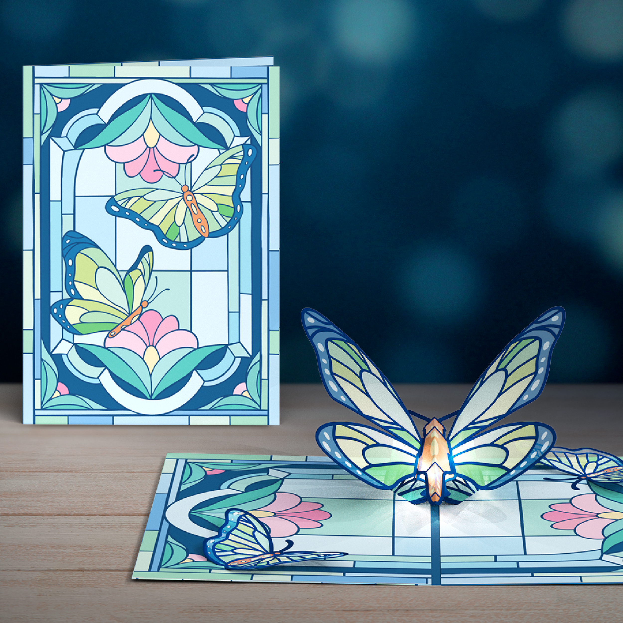 Light-up Stained Glass Butterfly